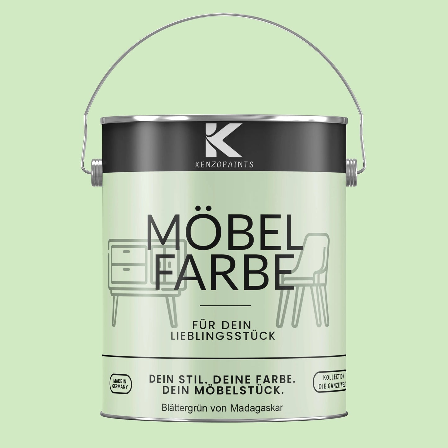 Kenzopaints Möbelfarbe - Blättergrun von Madagaskar