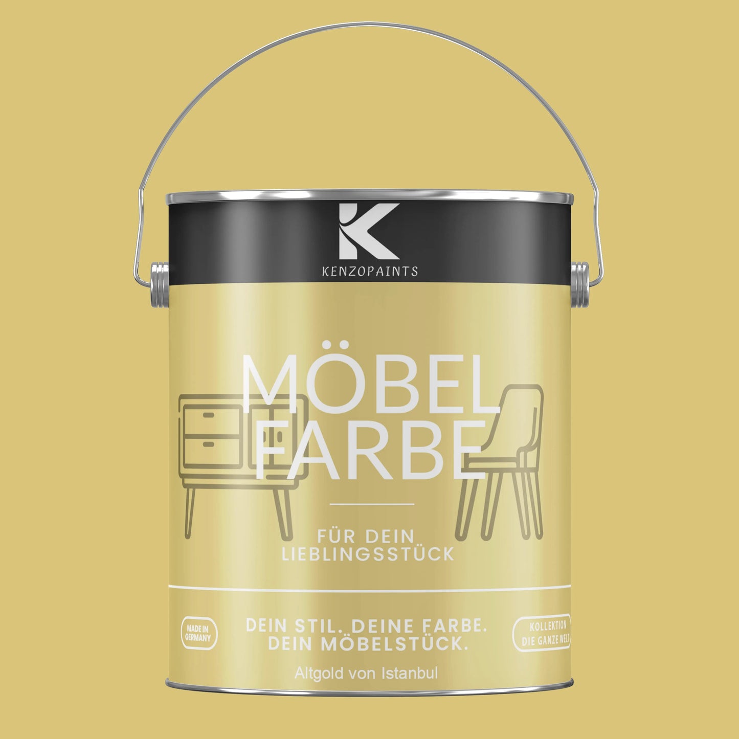 Kenzopaints Möbelfarbe - Altgold von Istanbul