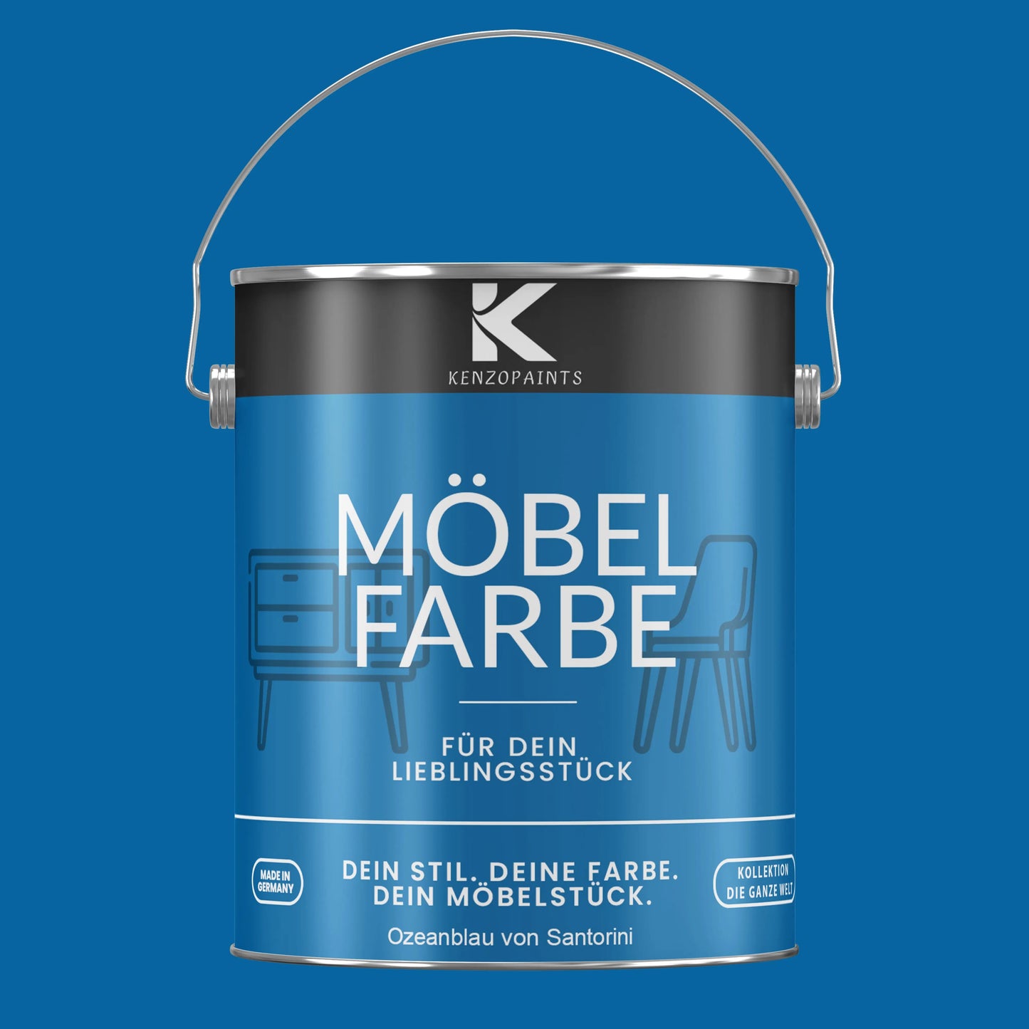 Kenzopaints Möbelfarbe - Ozeanblau von Santorini