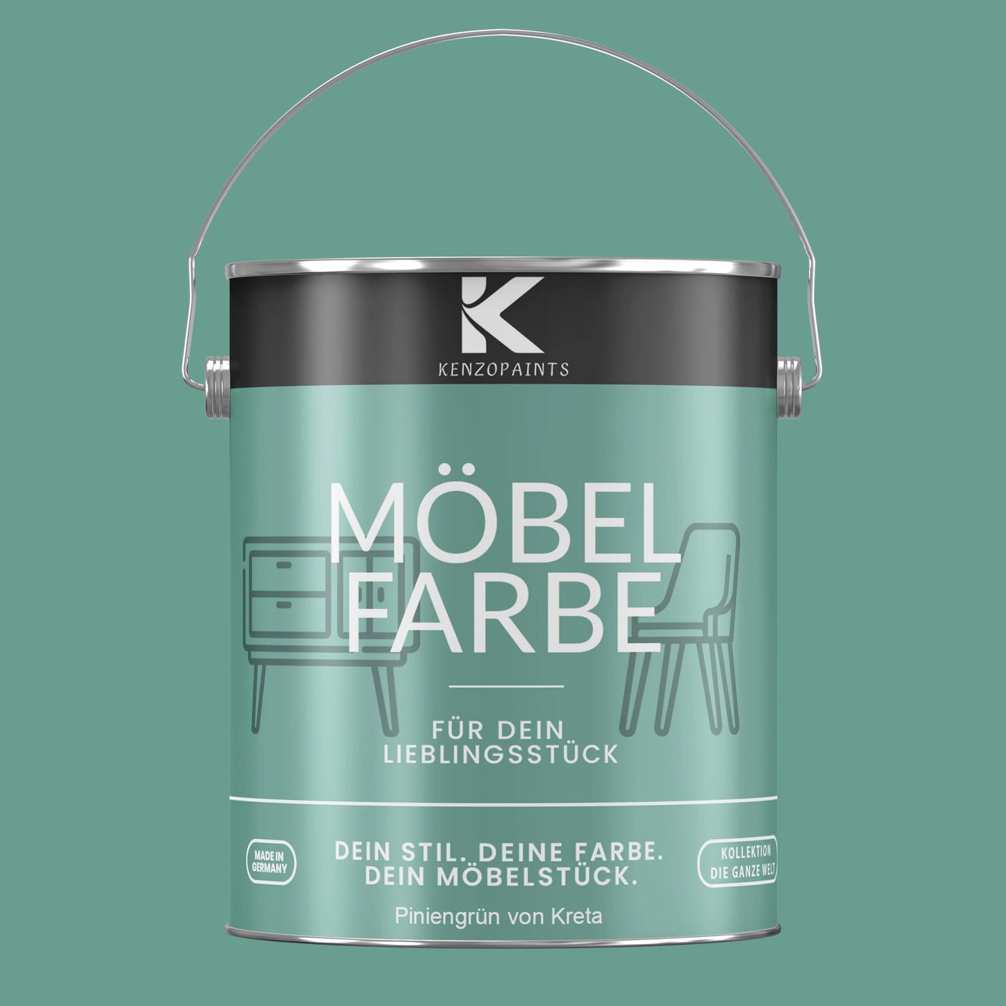 Kenzopaints Möbelfarbe - Piniengrün von Kreta