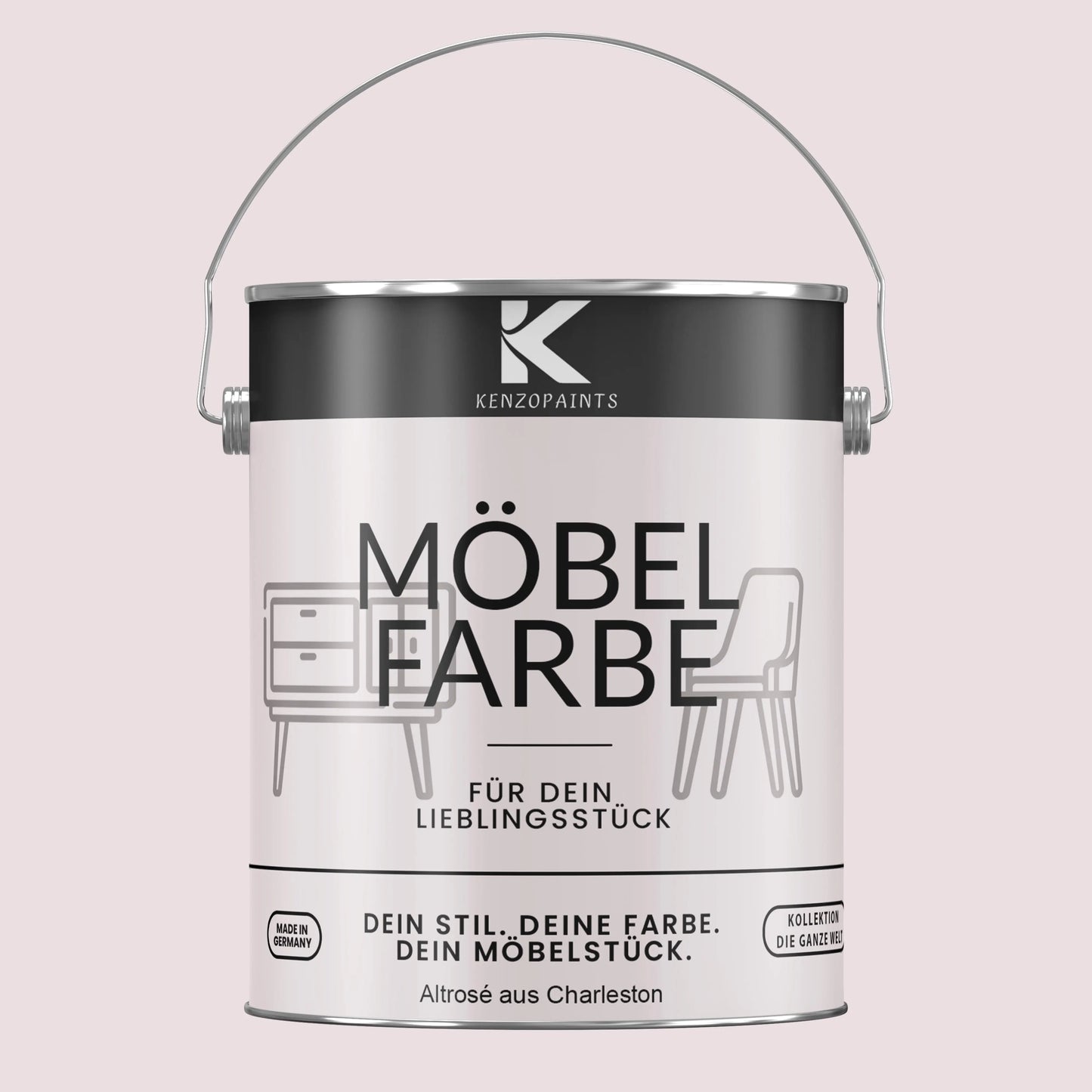 Kenzopaints Möbelfarbe - Altrosé aus Charleston