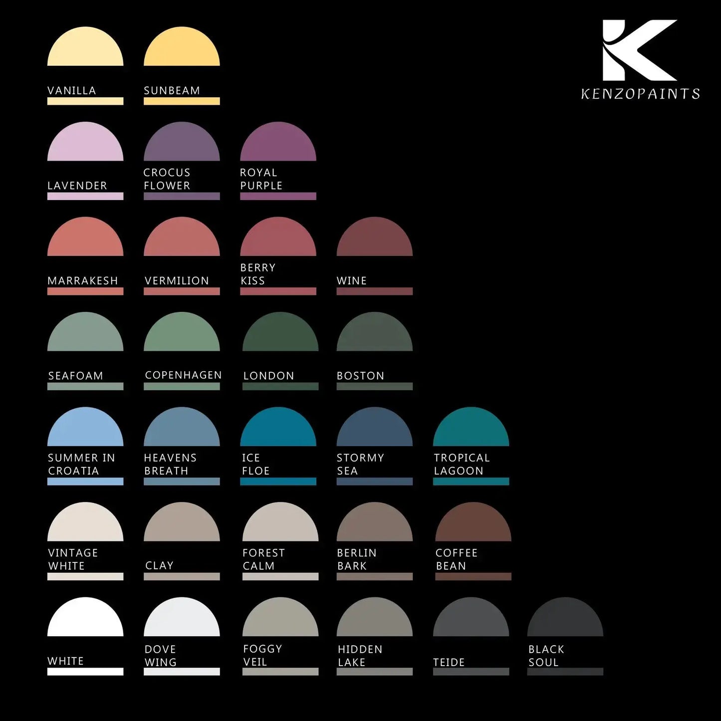 Kenzopaints Farbkarten Kreidefarbe - Kenzopaints