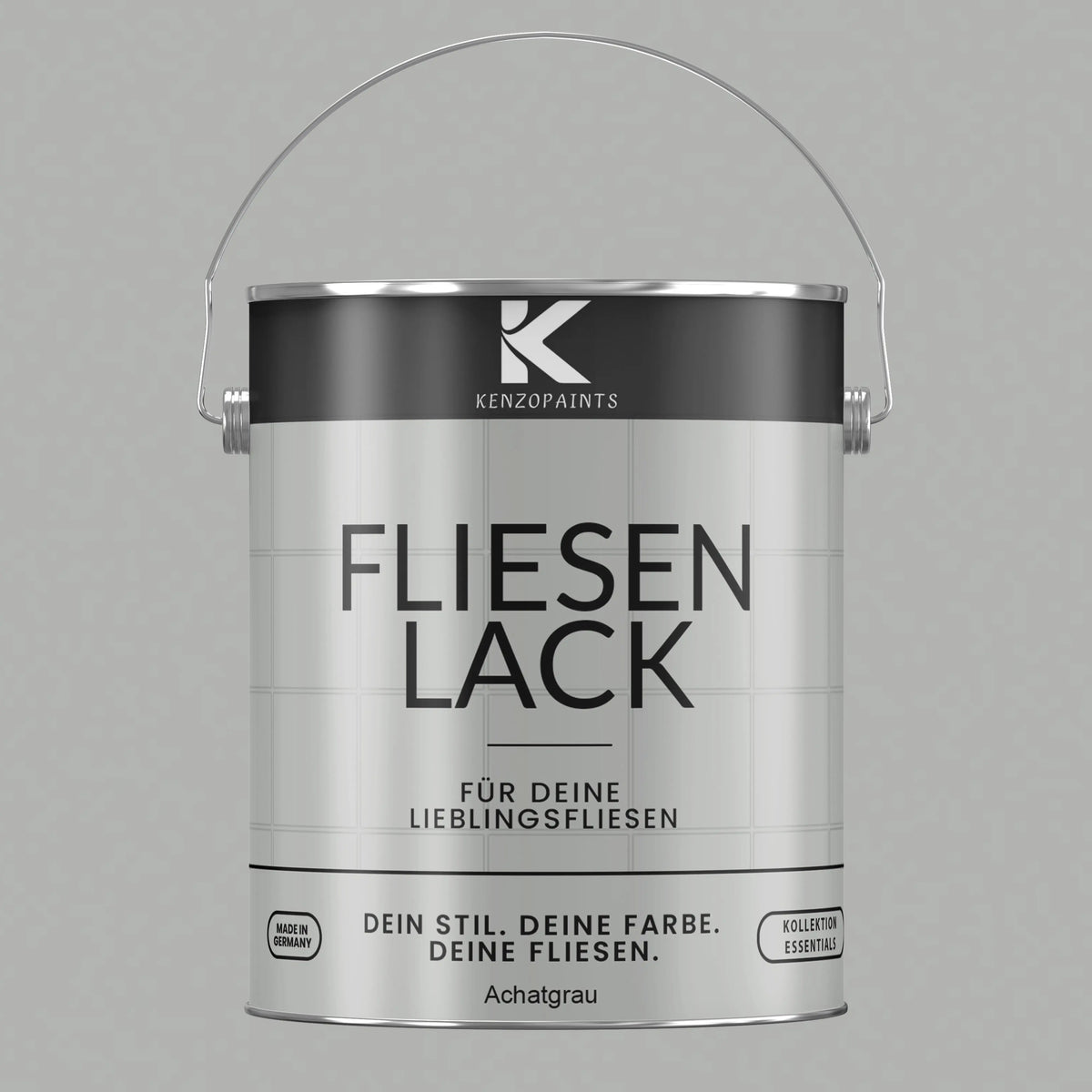 Kenzopaints Fliesenlack Fliesenfarbe - Achatgrau (RAL 7038) Kenzopaints