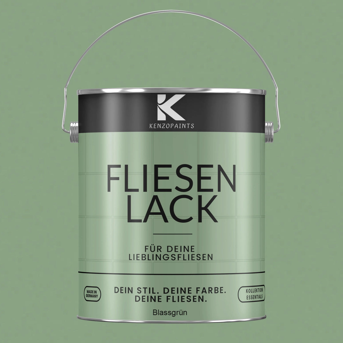 Kenzopaints Fliesenlack Fliesenfarbe - Blassgrün (RAL 6021) Kenzopaints