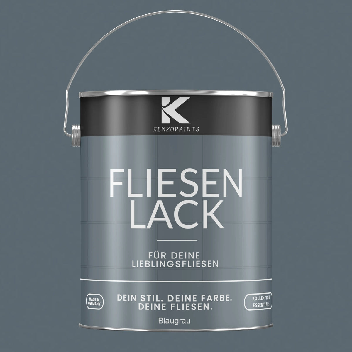Kenzopaints Fliesenlack Fliesenfarbe - Blaugrau (RAL 7031) Kenzopaints