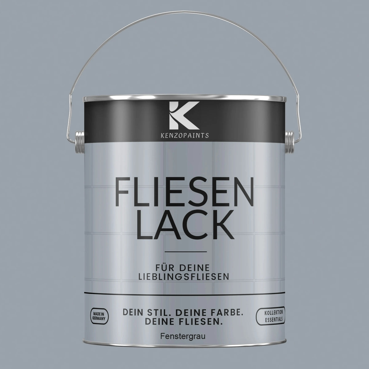 Kenzopaints Fliesenlack Fliesenfarbe - Fenstergrau (RAL 7040) Kenzopaints