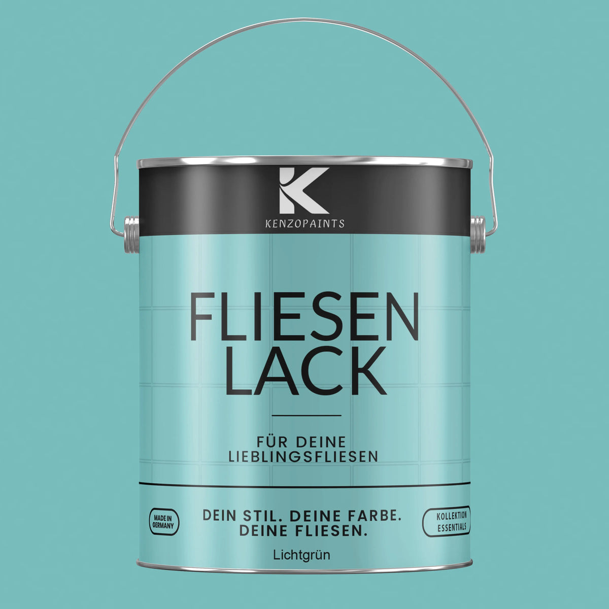 Kenzopaints Fliesenlack Fliesenfarbe - Lichtgrün (RAL 6027) Kenzopaints