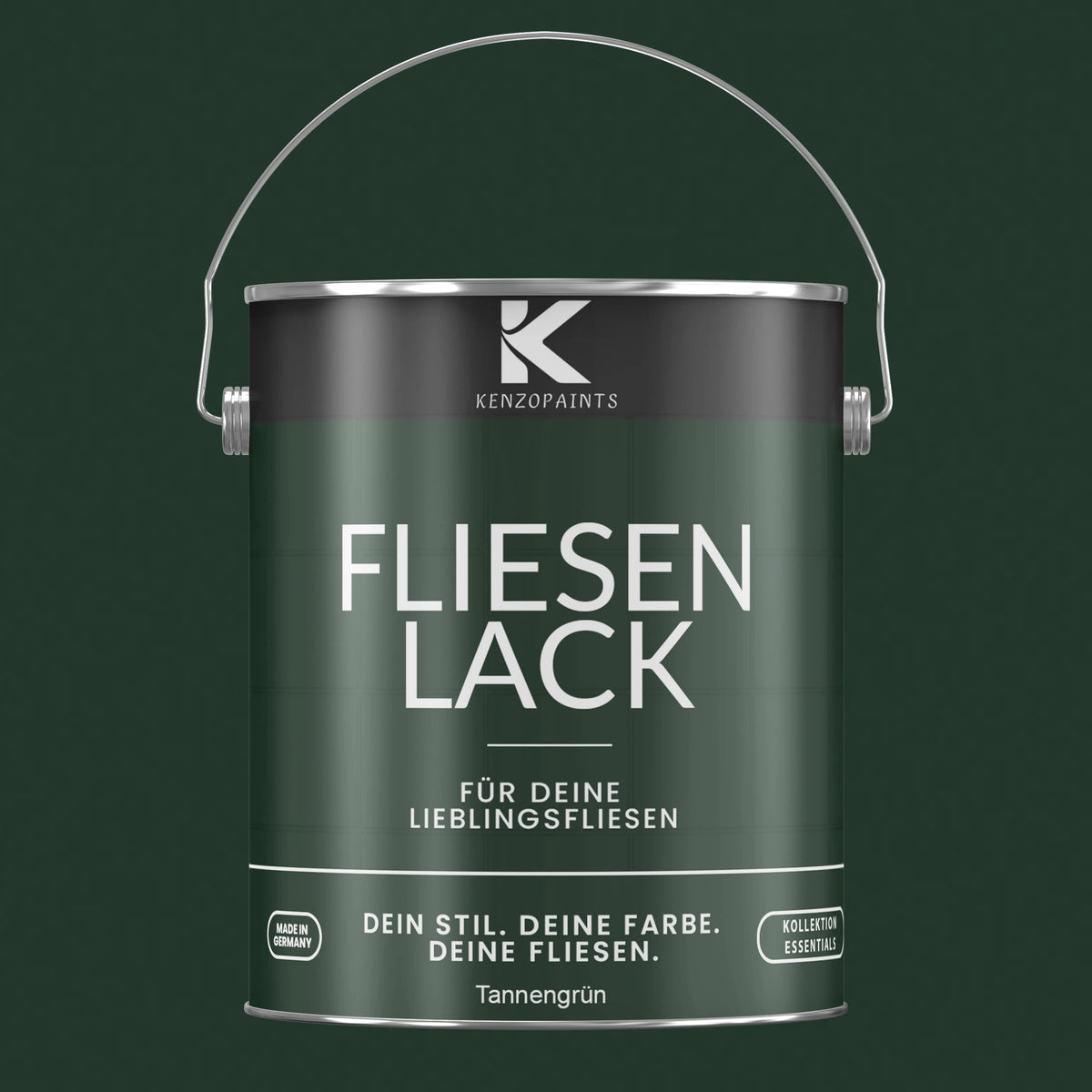 Kenzopaints Fliesenlack Fliesenfarbe - Tannengrün (RAL 6009) Kenzopaints