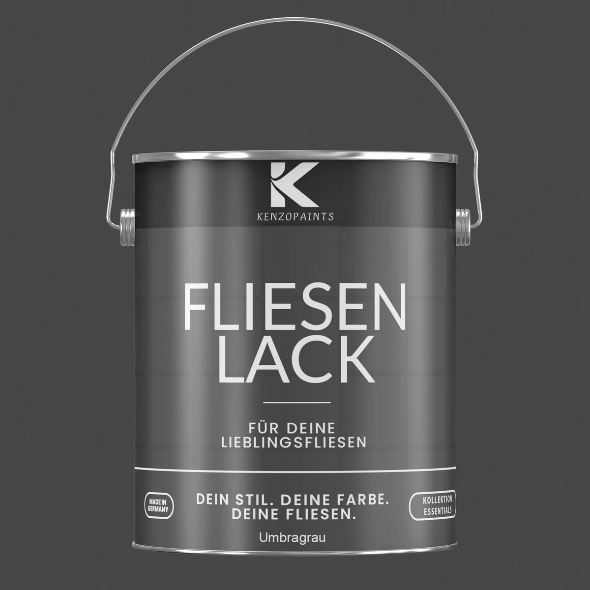 Kenzopaints Fliesenlack Fliesenfarbe - Umbragrau (RAL 7022) Kenzopaints