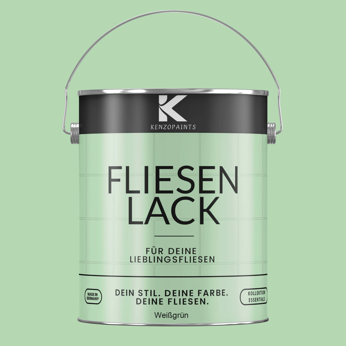 Kenzopaints Fliesenlack Fliesenfarbe - Weißgrün (RAL 6019) Kenzopaints