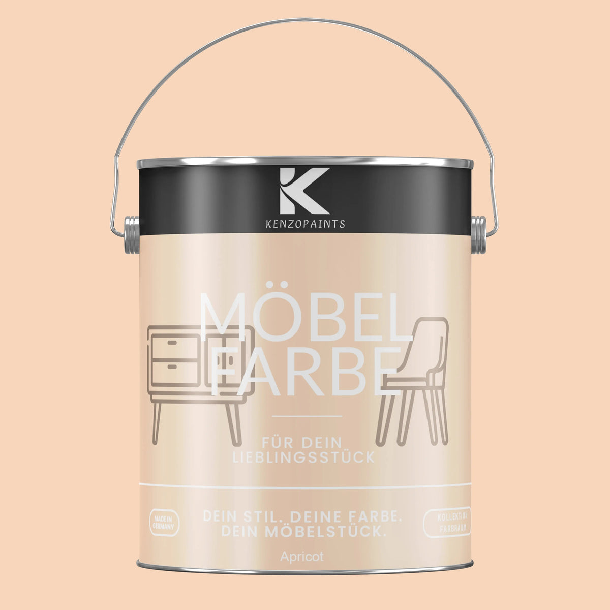 Kenzopaints Möbelfarbe - Apricot - Kenzopaints