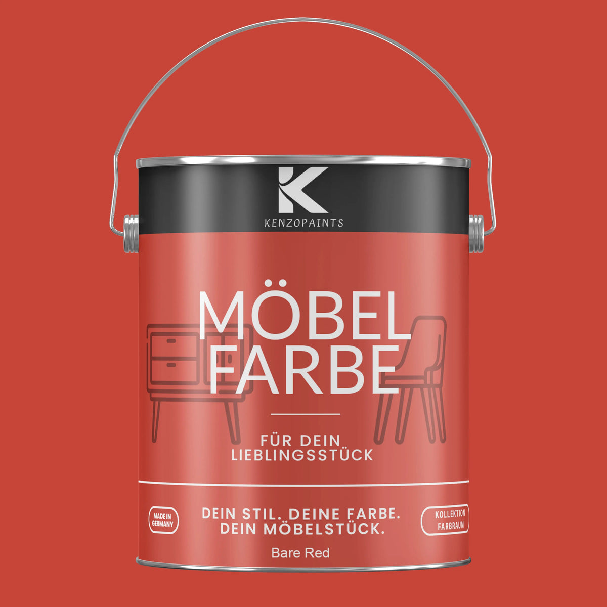 Kenzopaints Möbelfarbe - Bare Red Kenzopaints