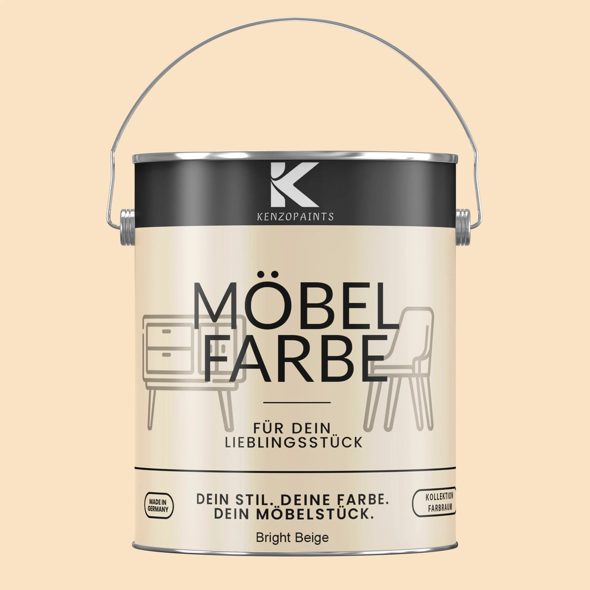 Kenzopaints Möbelfarbe - Bright Beige - Kenzopaints