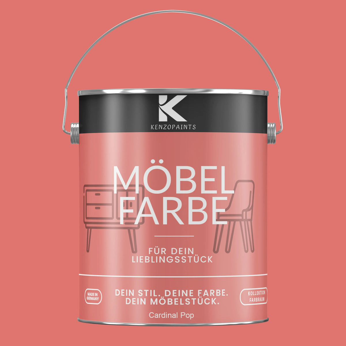 Kenzopaints Möbelfarbe - Cardinal Pop Kenzopaints