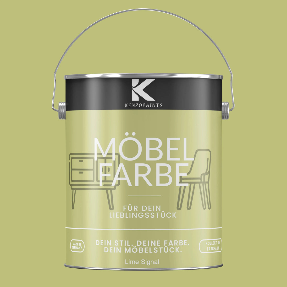 Kenzopaints Möbelfarbe - Lime Signal Kenzopaints