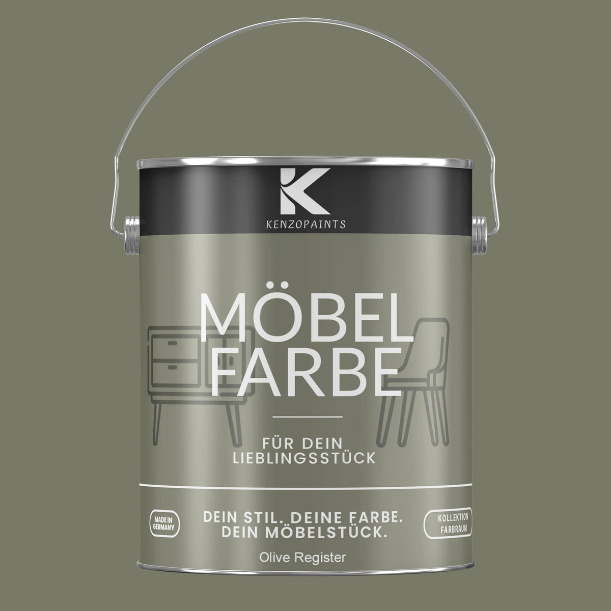 Kenzopaints Möbelfarbe - Olive Register - Kenzopaints