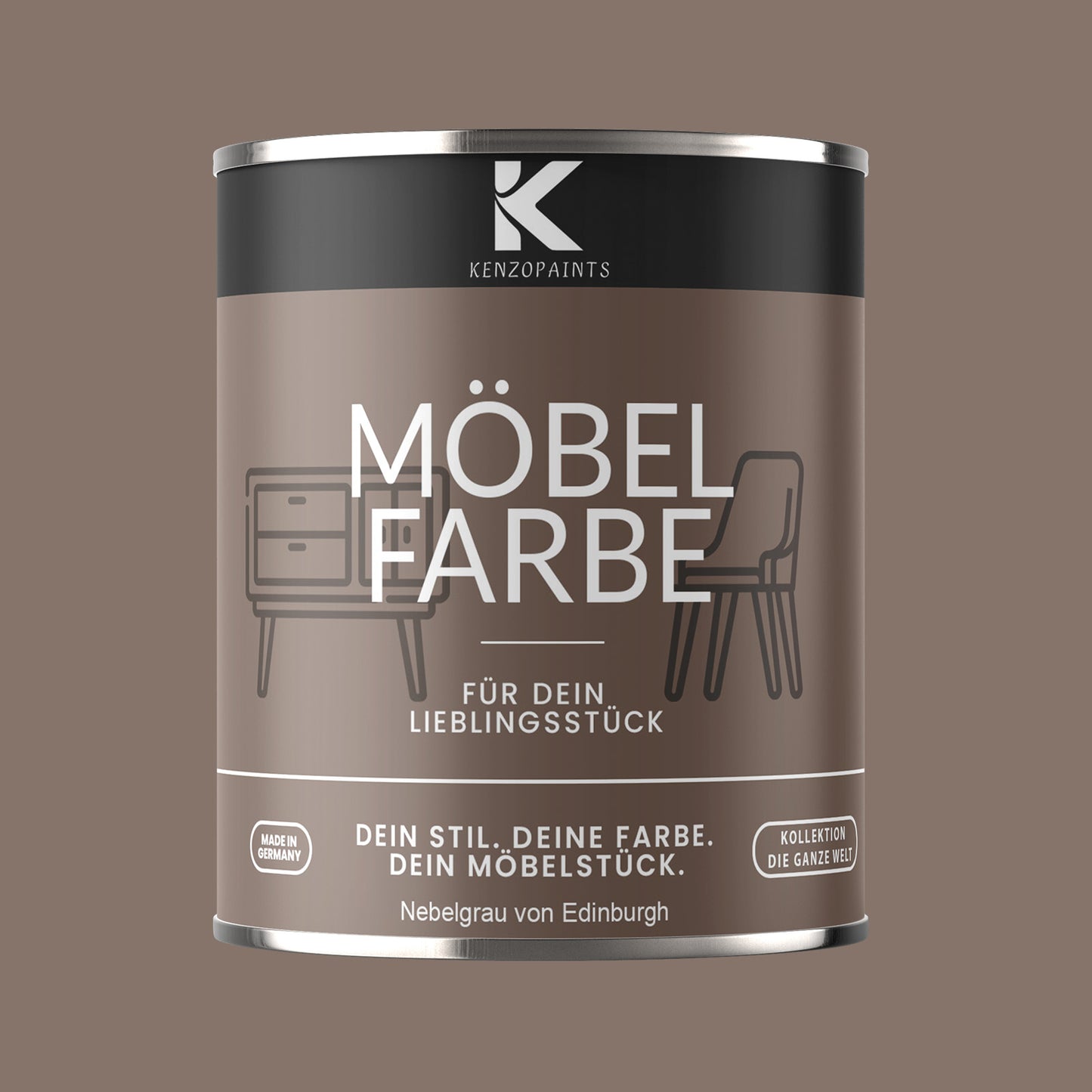 Kenzopaints Möbelfarbe - Nebelgrau von Edinburgh