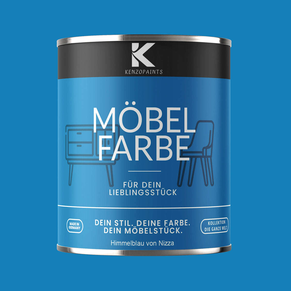 Kenzopaints Möbelfarbe - Himmelblau von Nizza