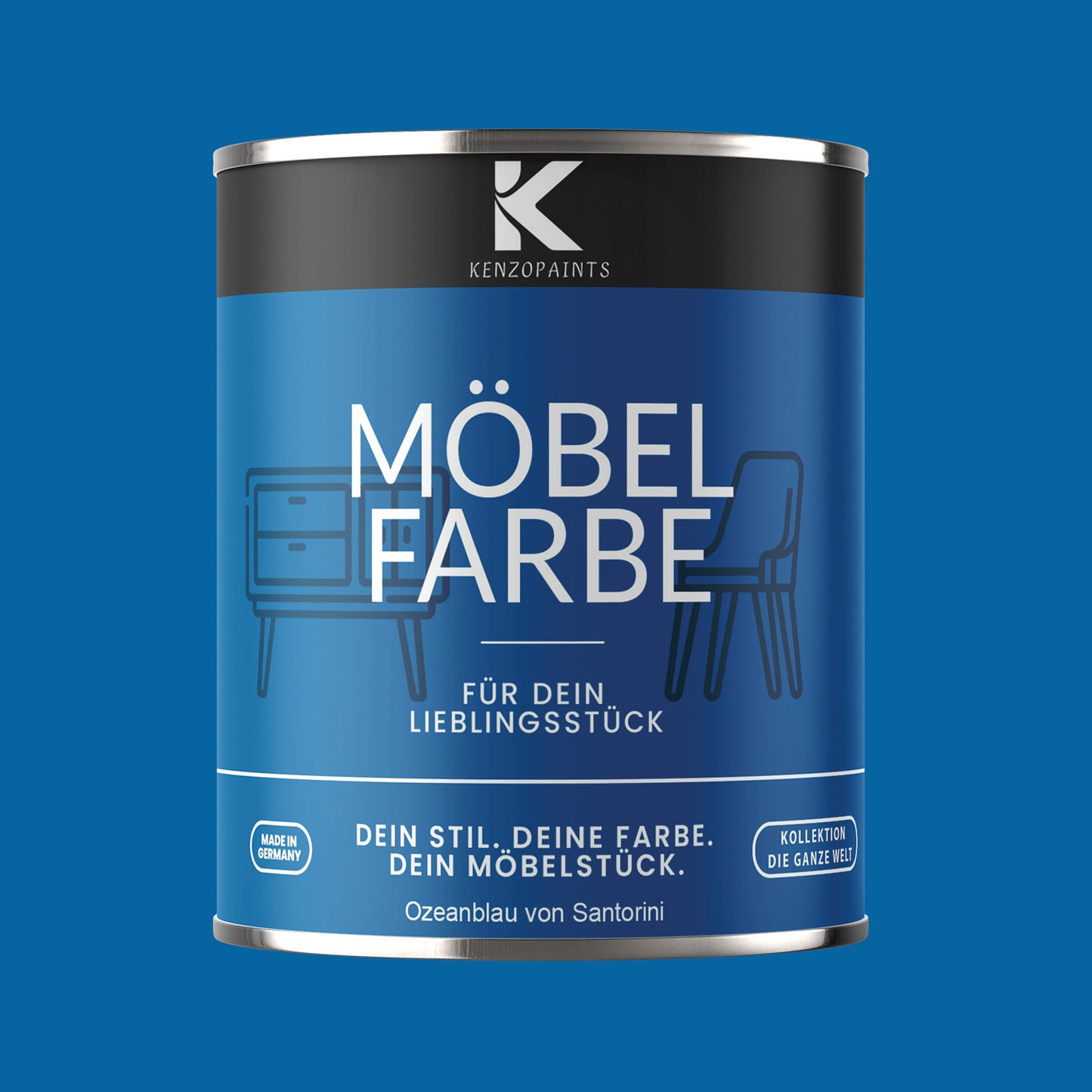 Kenzopaints Möbelfarbe - Ozeanblau von Santorini