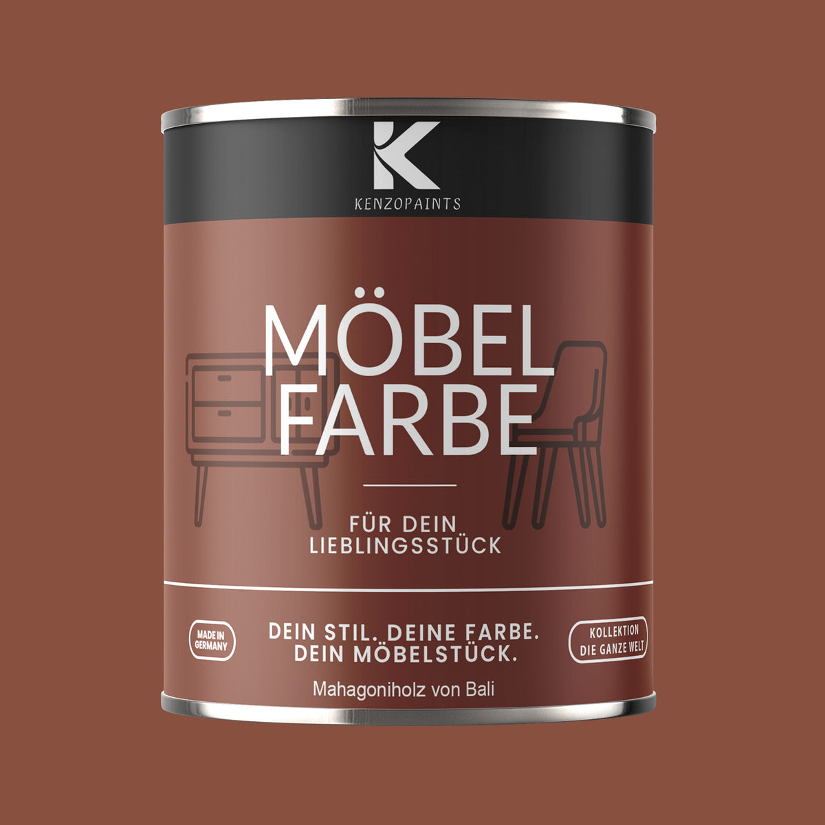 Kenzopaints Möbelfarbe - Mahagoniholz von Bali