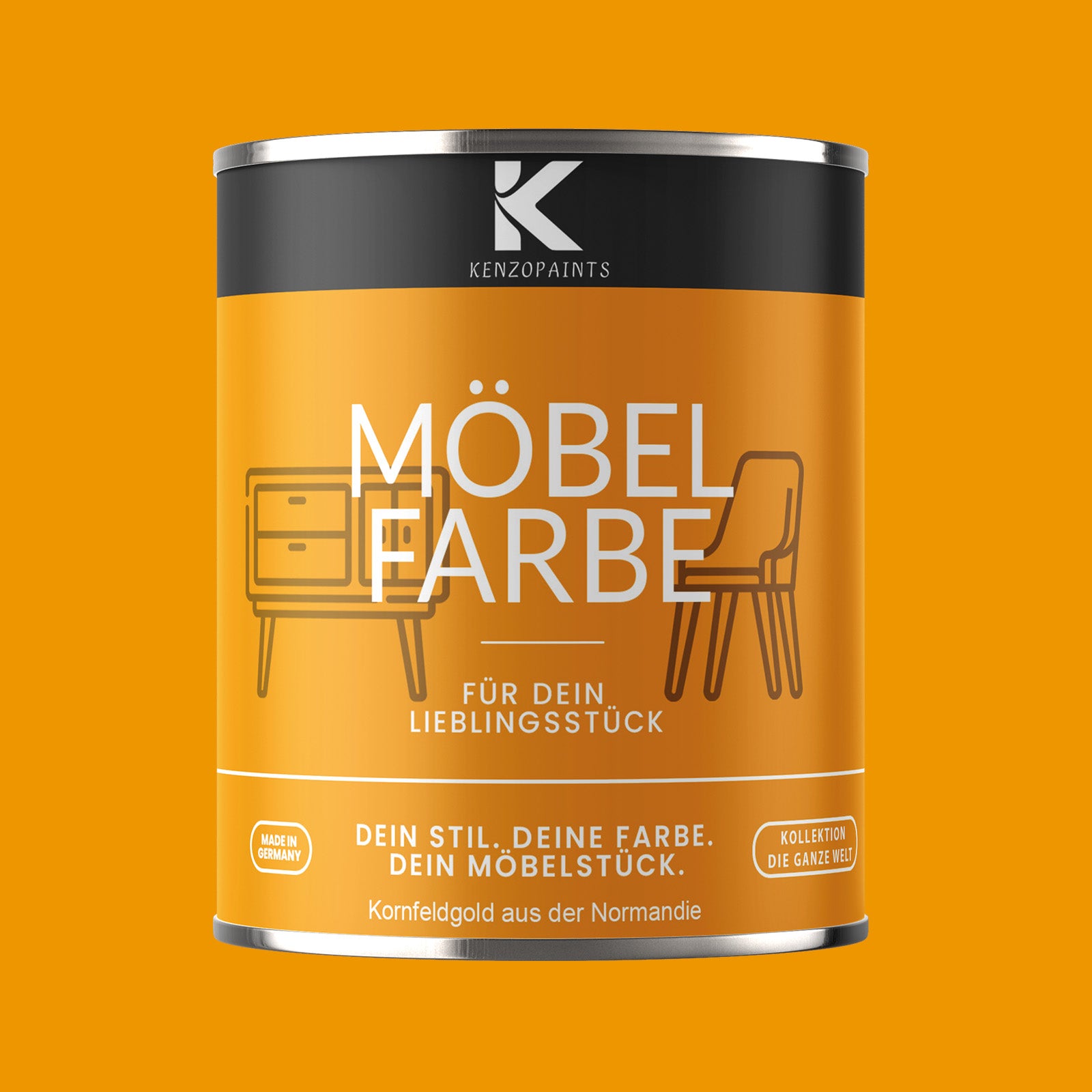 Kenzopaints Möbelfarbe - Kornfeldgold aus der Normandie