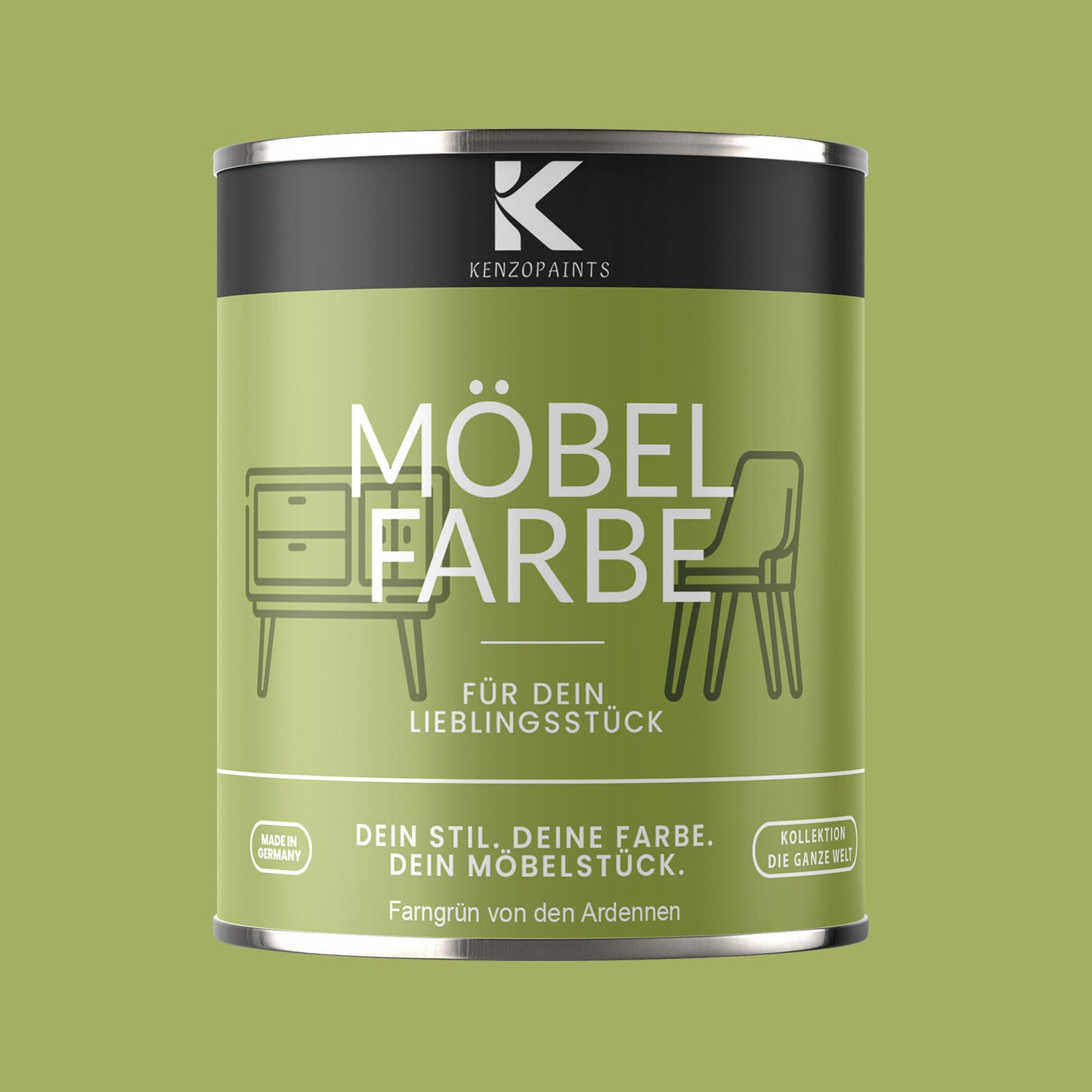 Kenzopaints Möbelfarbe - Farngrün von den Adrennen