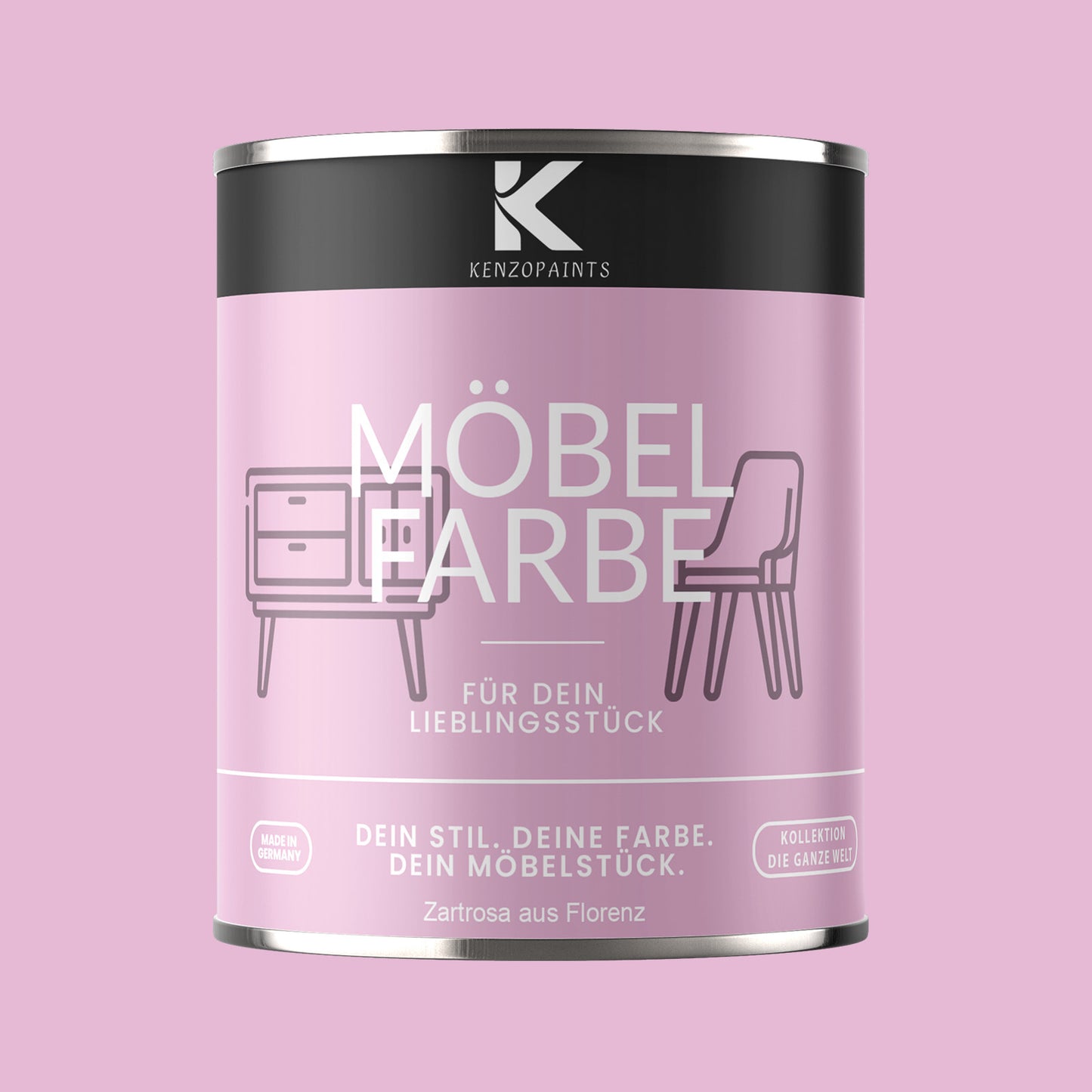 Kenzopaints Möbelfarbe - Zartrosa aus Florenz