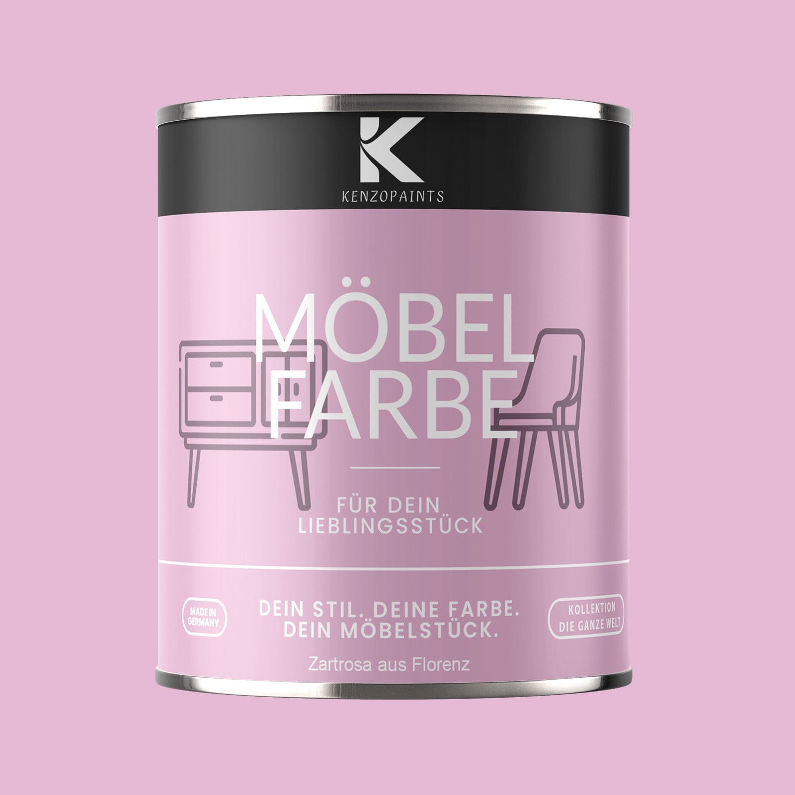 Kenzopaints Möbelfarbe - Zartrosa aus Florenz