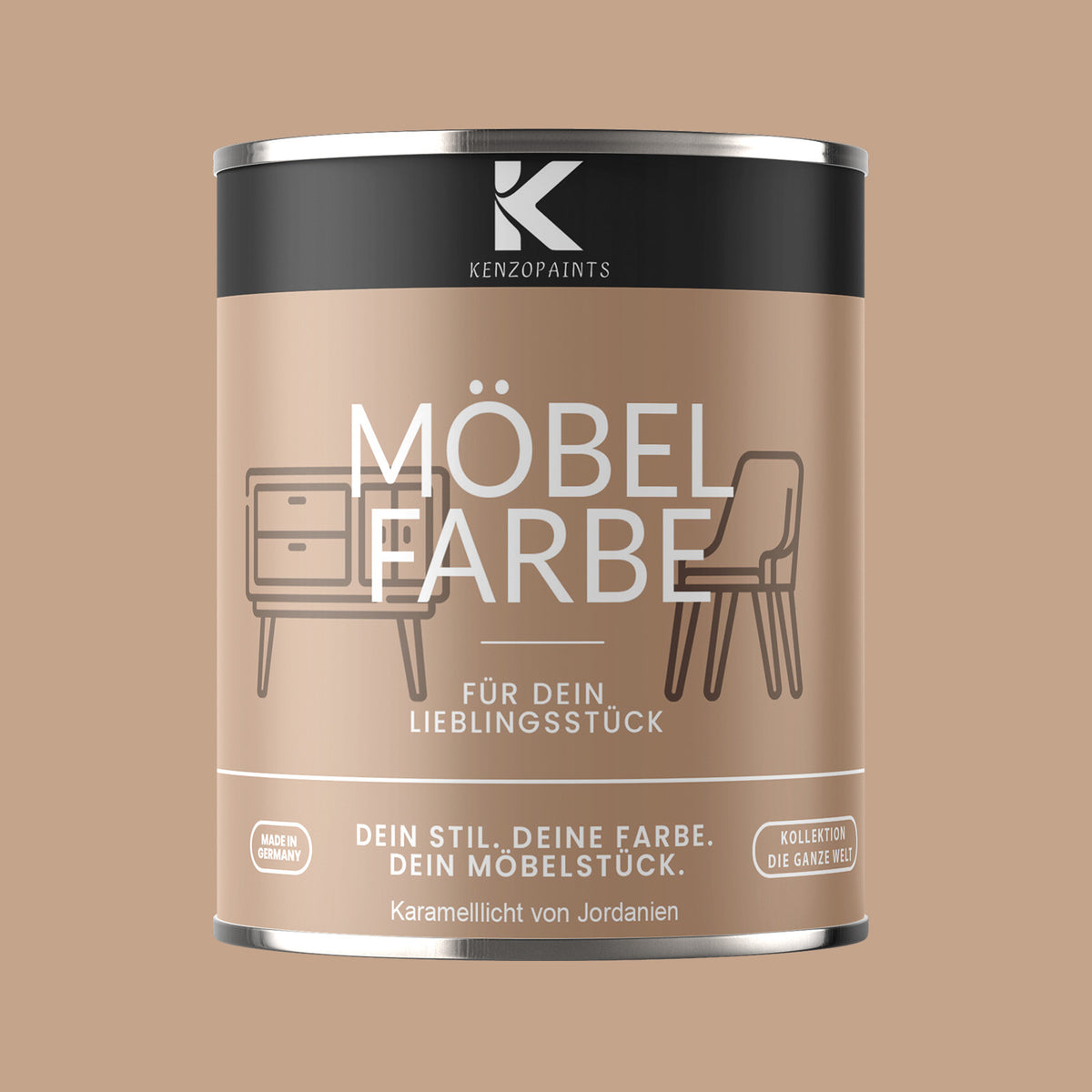 Kenzopaints Möbelfarbe - Karamelllicht von Jordanien