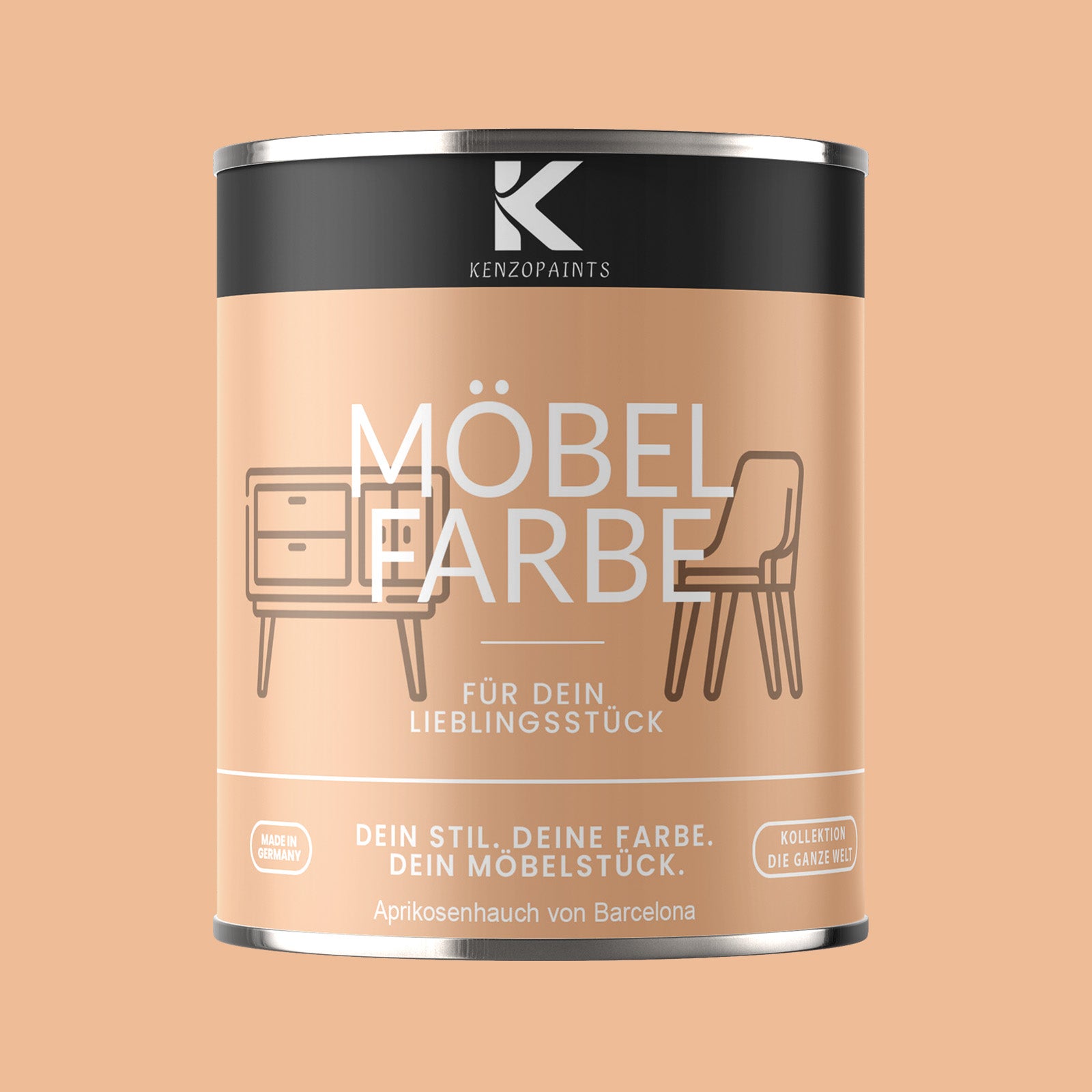 Kenzopaints Möbelfarbe - Aprikosenhauch von Barcelona