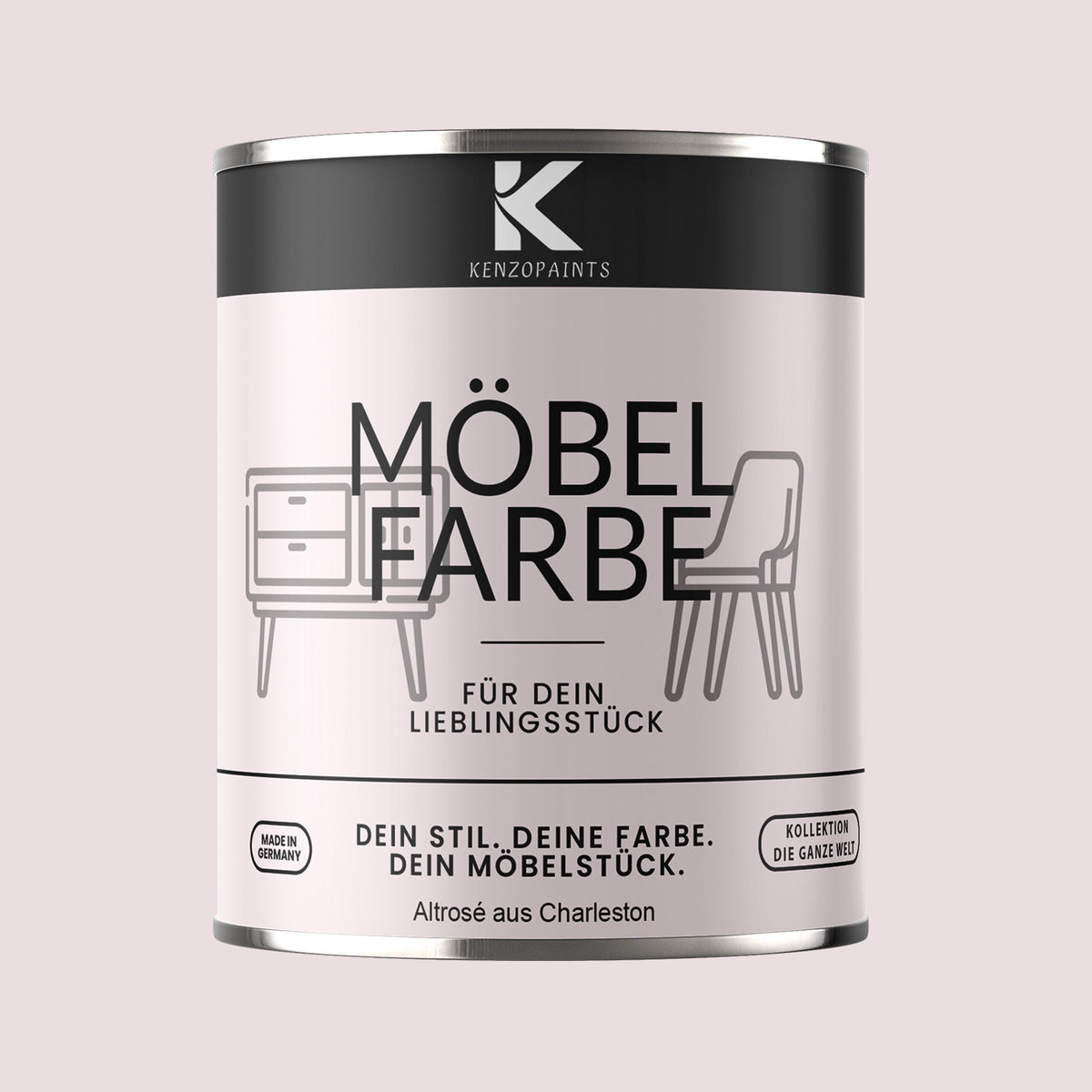Kenzopaints Möbelfarbe - Altrosé aus Charleston