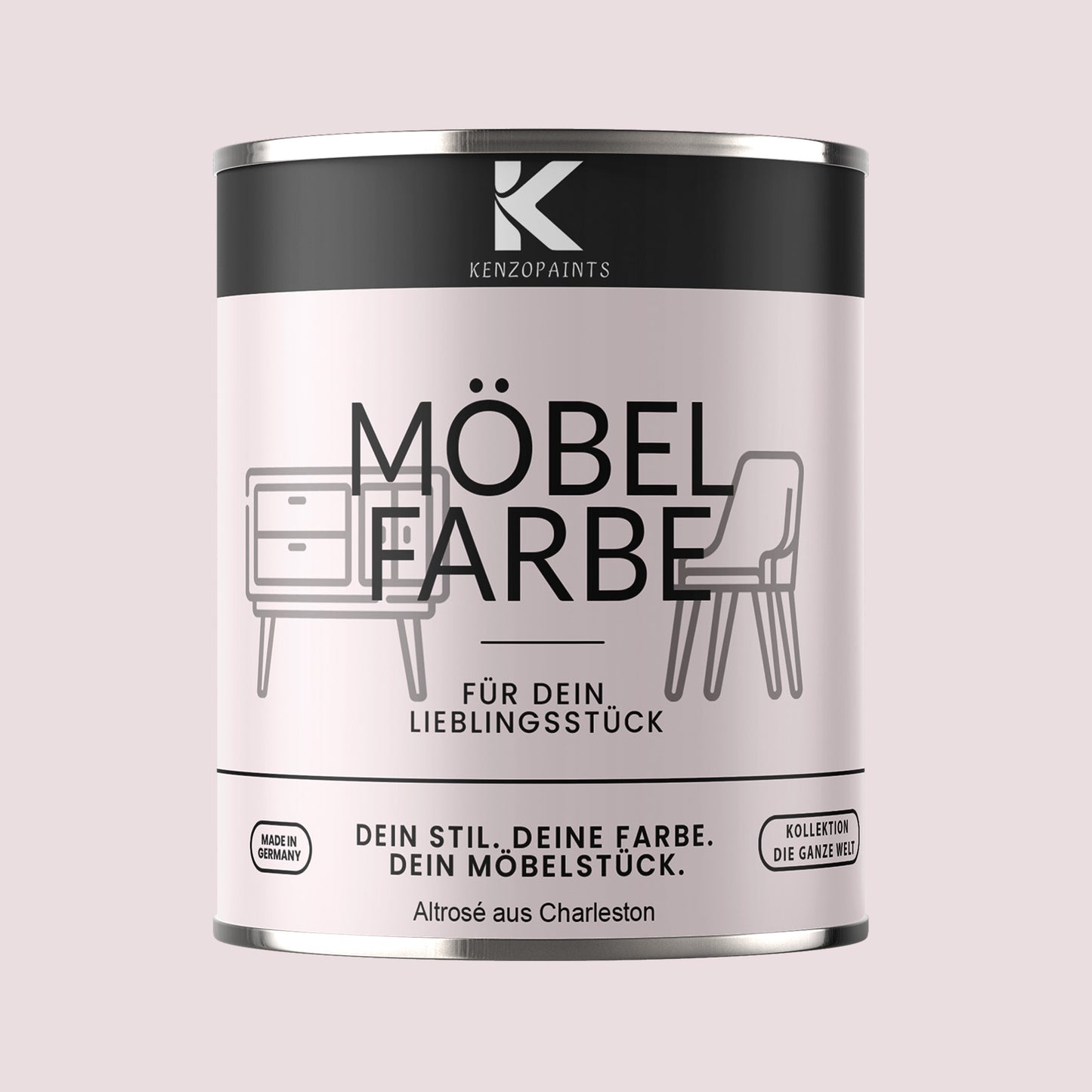 Kenzopaints Möbelfarbe - Altrosé aus Charleston
