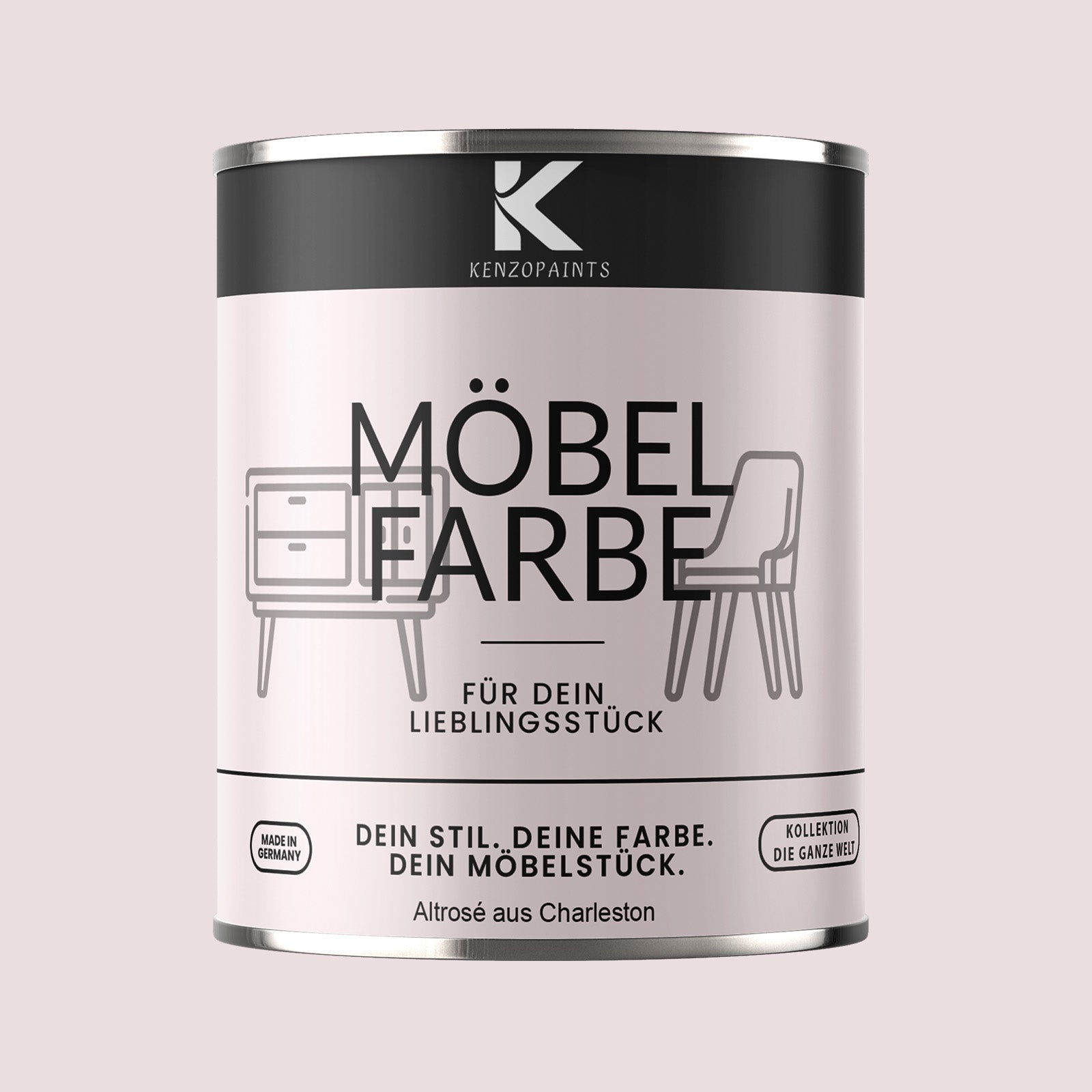 Kenzopaints Möbelfarbe - Altrosé aus Charleston