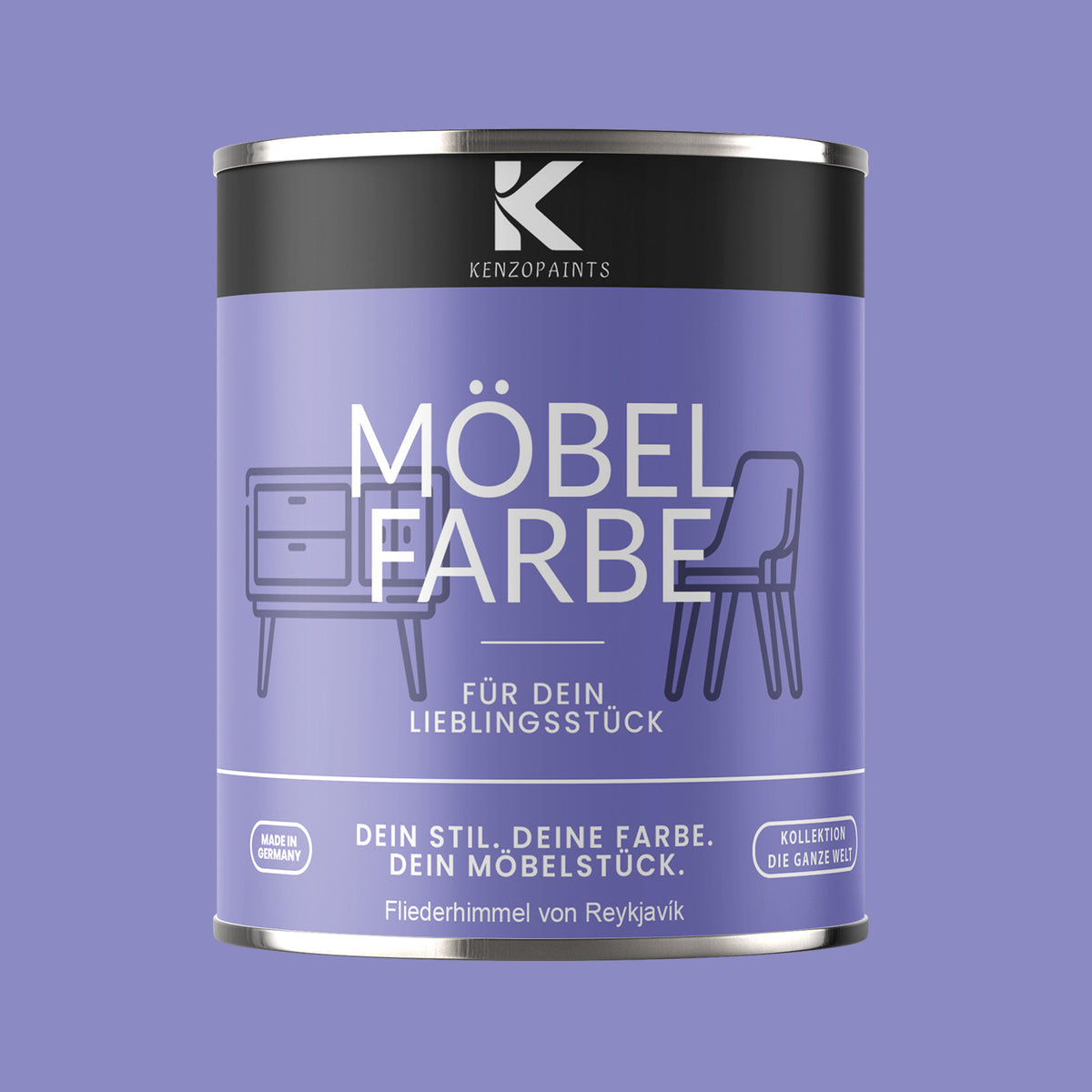 Kenzopaints Möbelfarbe - Fliederhimmel von Reykjavík