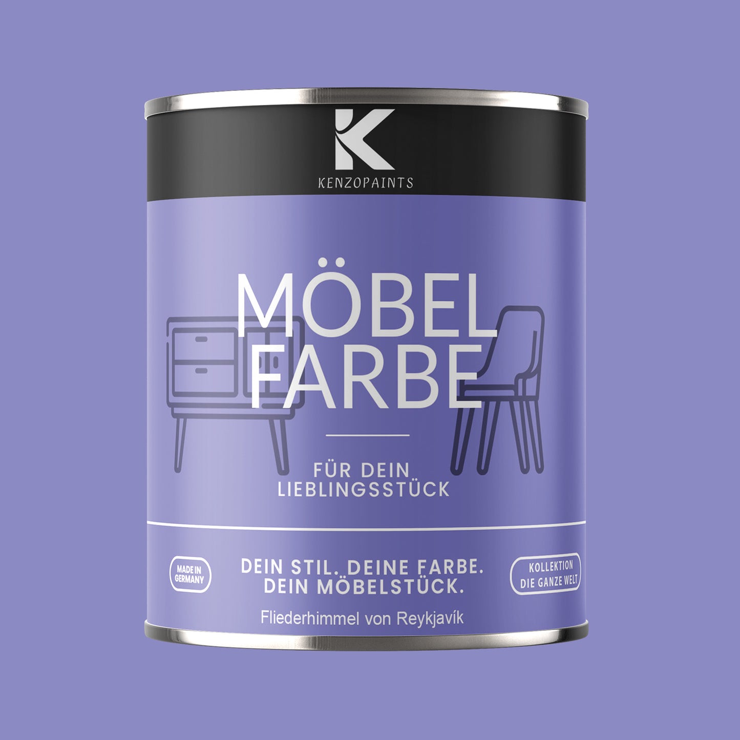 Kenzopaints Möbelfarbe - Fliederhimmel von Reykjavík