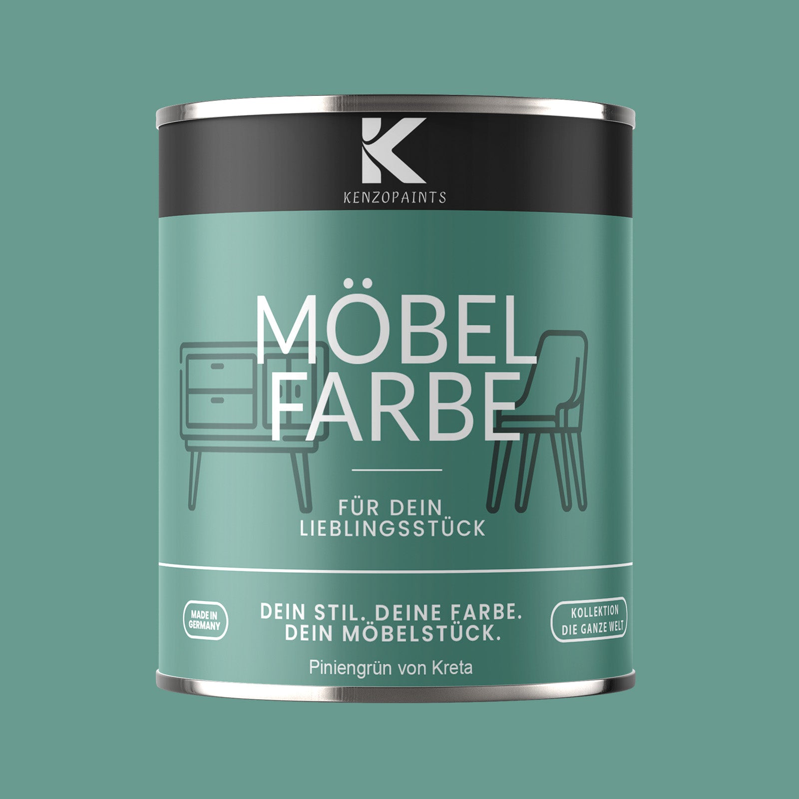 Kenzopaints Möbelfarbe - Piniengrün von Kreta
