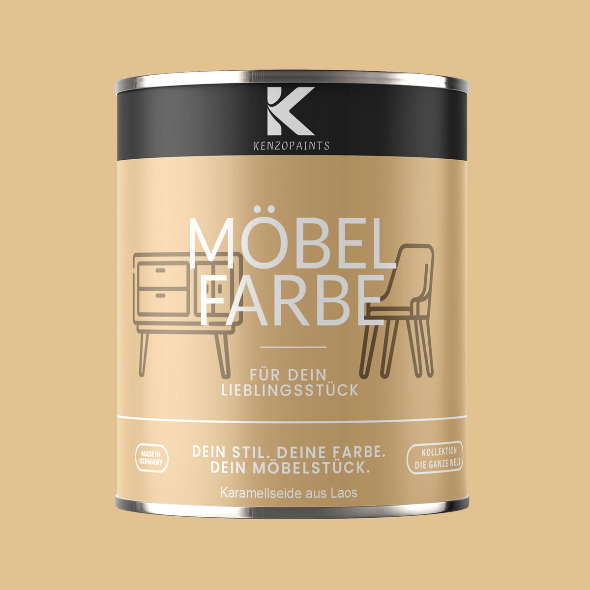 Kenzopaints Möbelfarbe - Karamellseide aus Laos