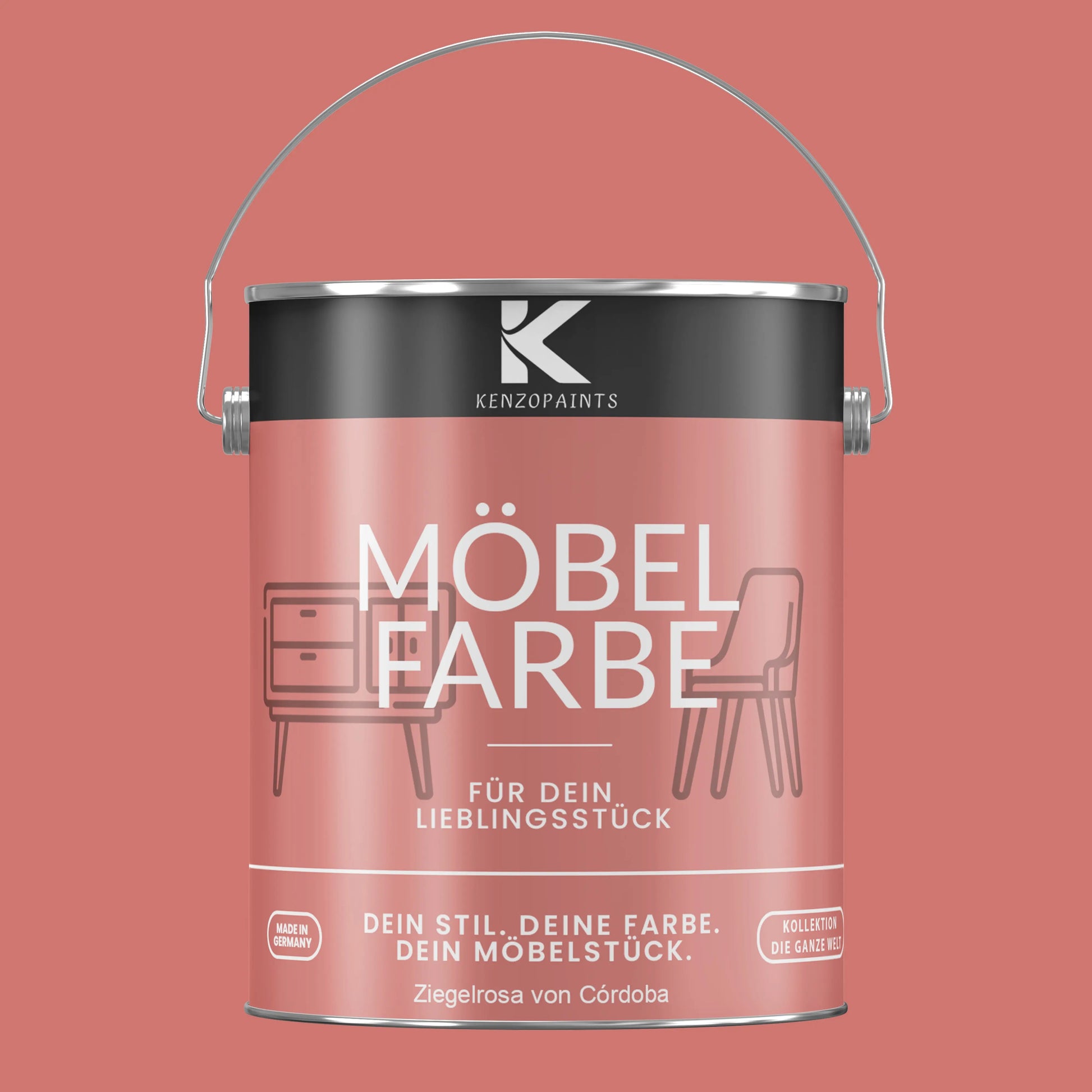 Kenzopaints Möbelfarbe - Ziegelrosa von Córdoba