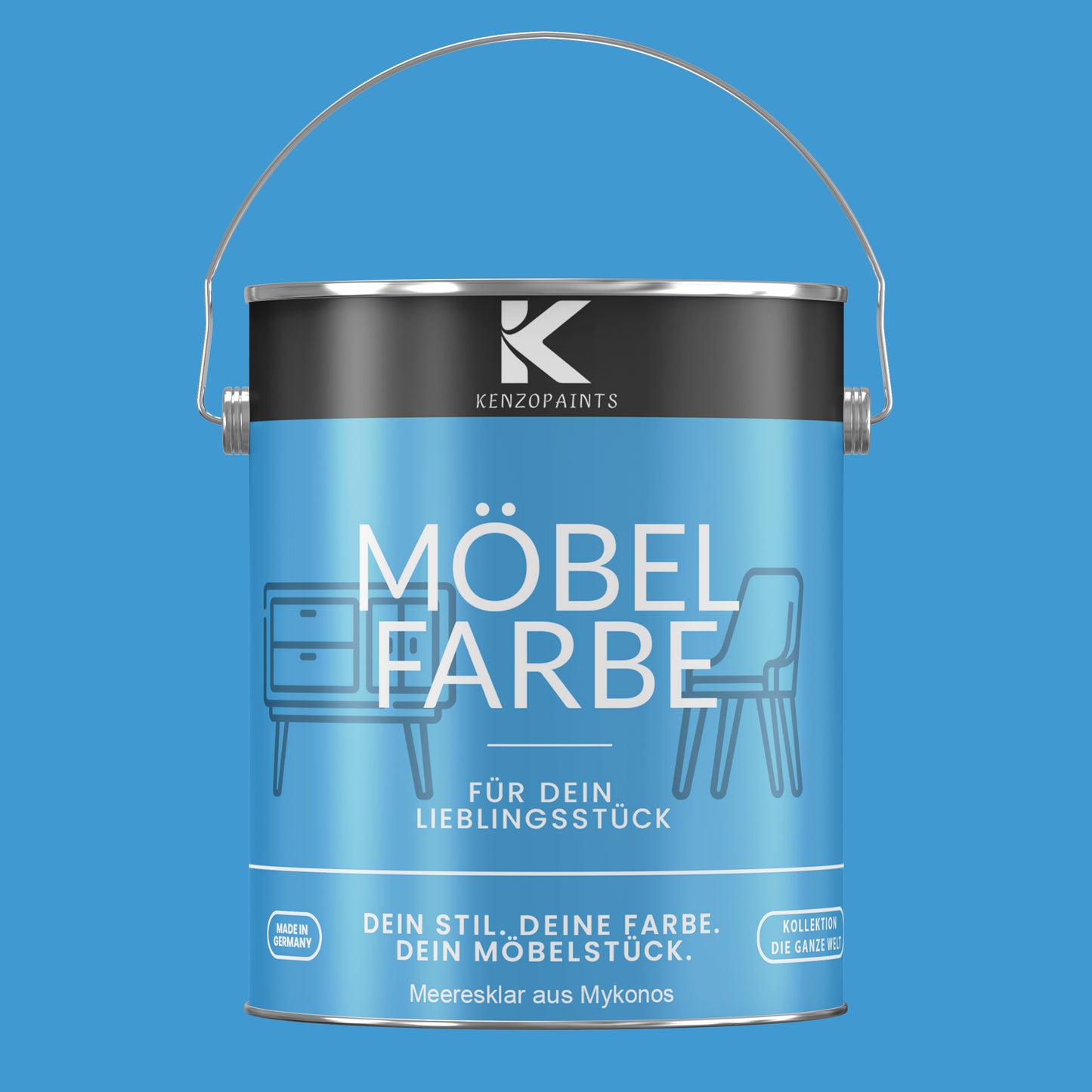 Kenzopaints Möbelfarbe - Meeresklar aus Mykonos