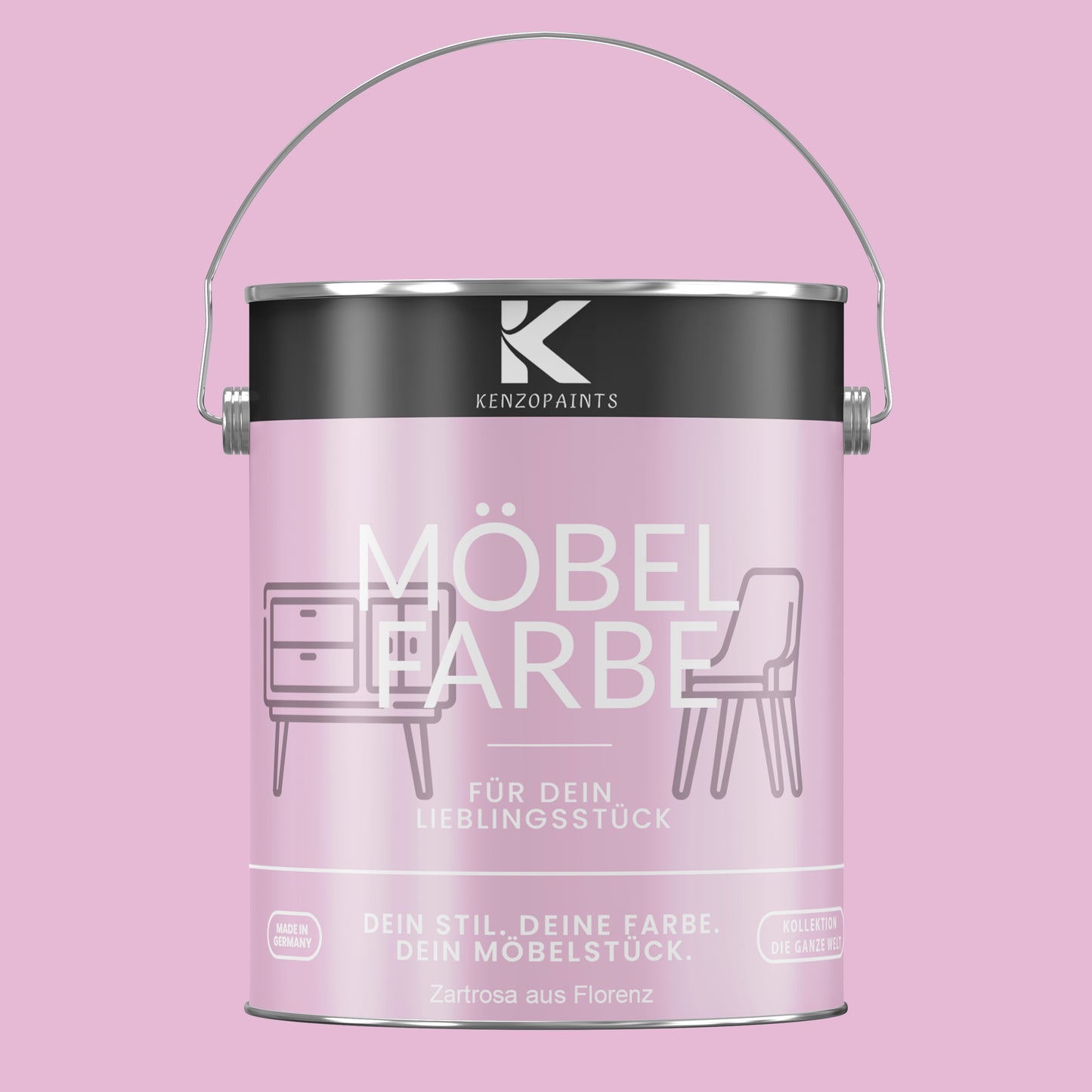 Kenzopaints Möbelfarbe - Zartrosa aus Florenz