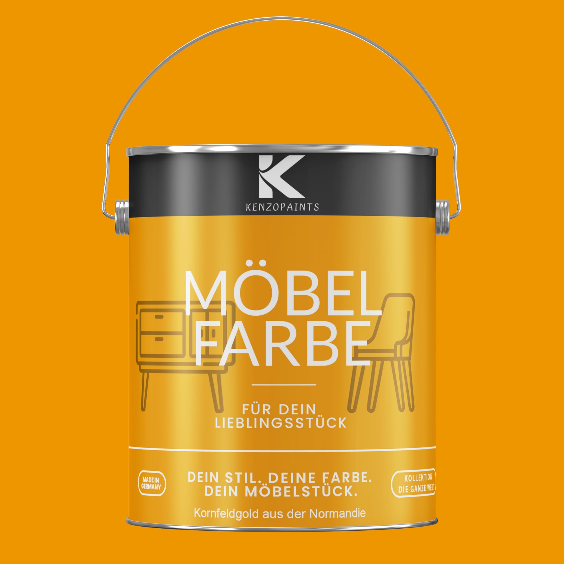 Kenzopaints Möbelfarbe - Kornfeldgold aus der Normandie