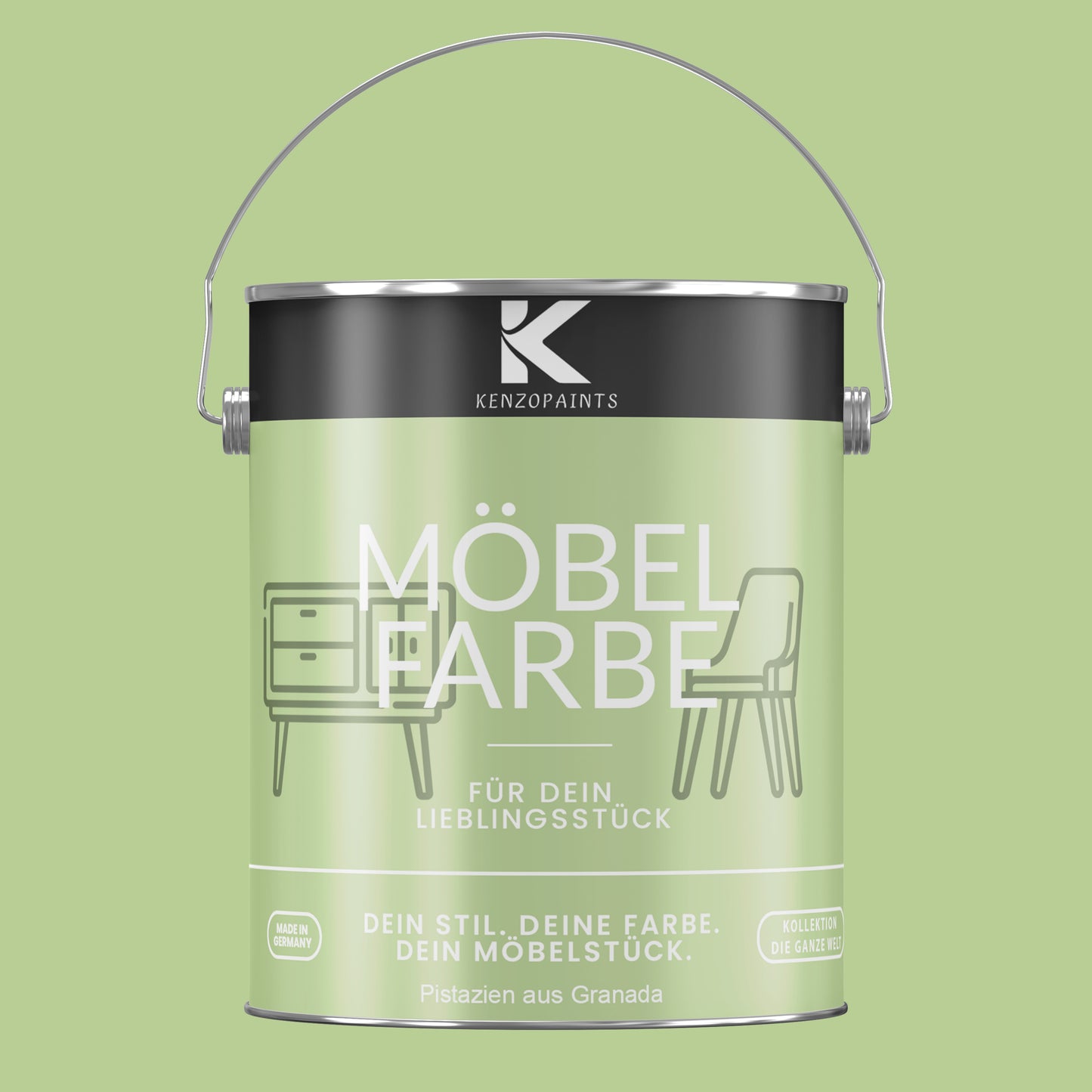 Kenzopaints Möbelfarbe - Pistaziengrün aus Granada