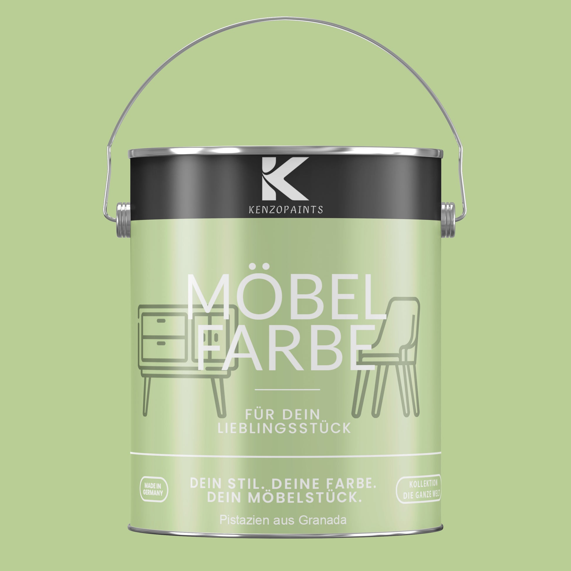 Kenzopaints Möbelfarbe - Pistaziengrün aus Granada