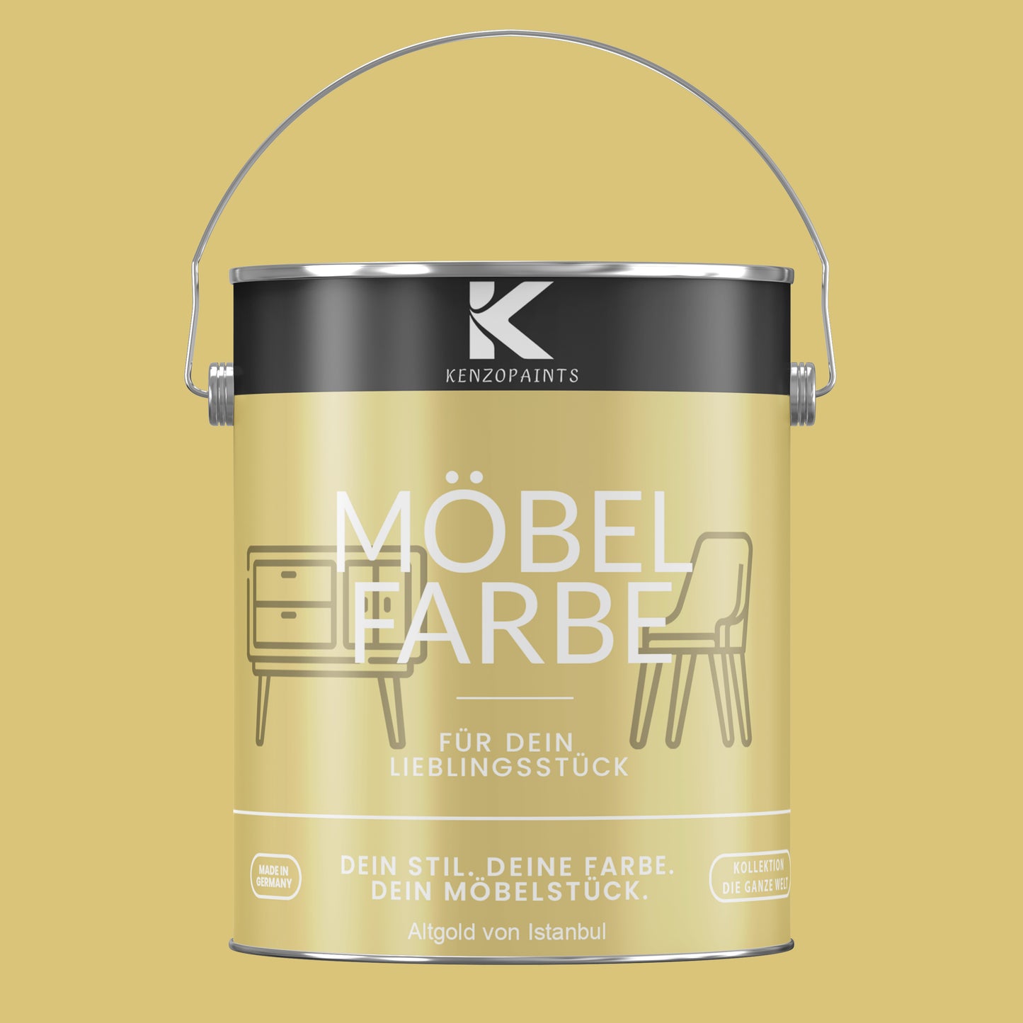 Kenzopaints Möbelfarbe - Altgold von Istanbul