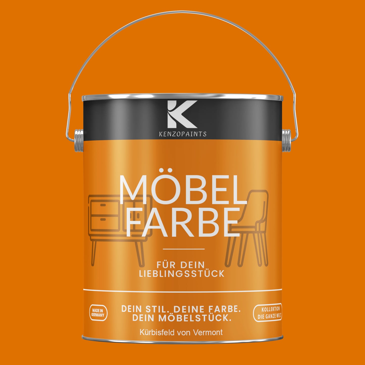 Kenzopaints Möbelfarbe - Kürbisfeld von Vermont