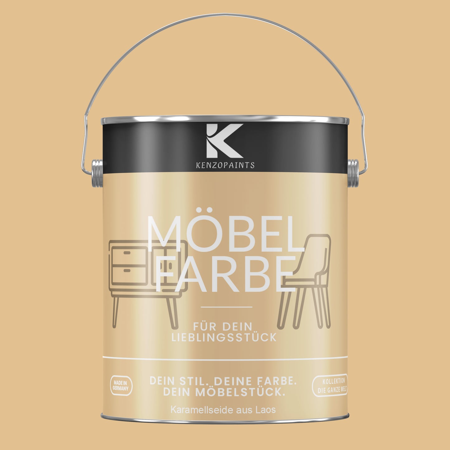 Kenzopaints Möbelfarbe - Karamellseide aus Laos