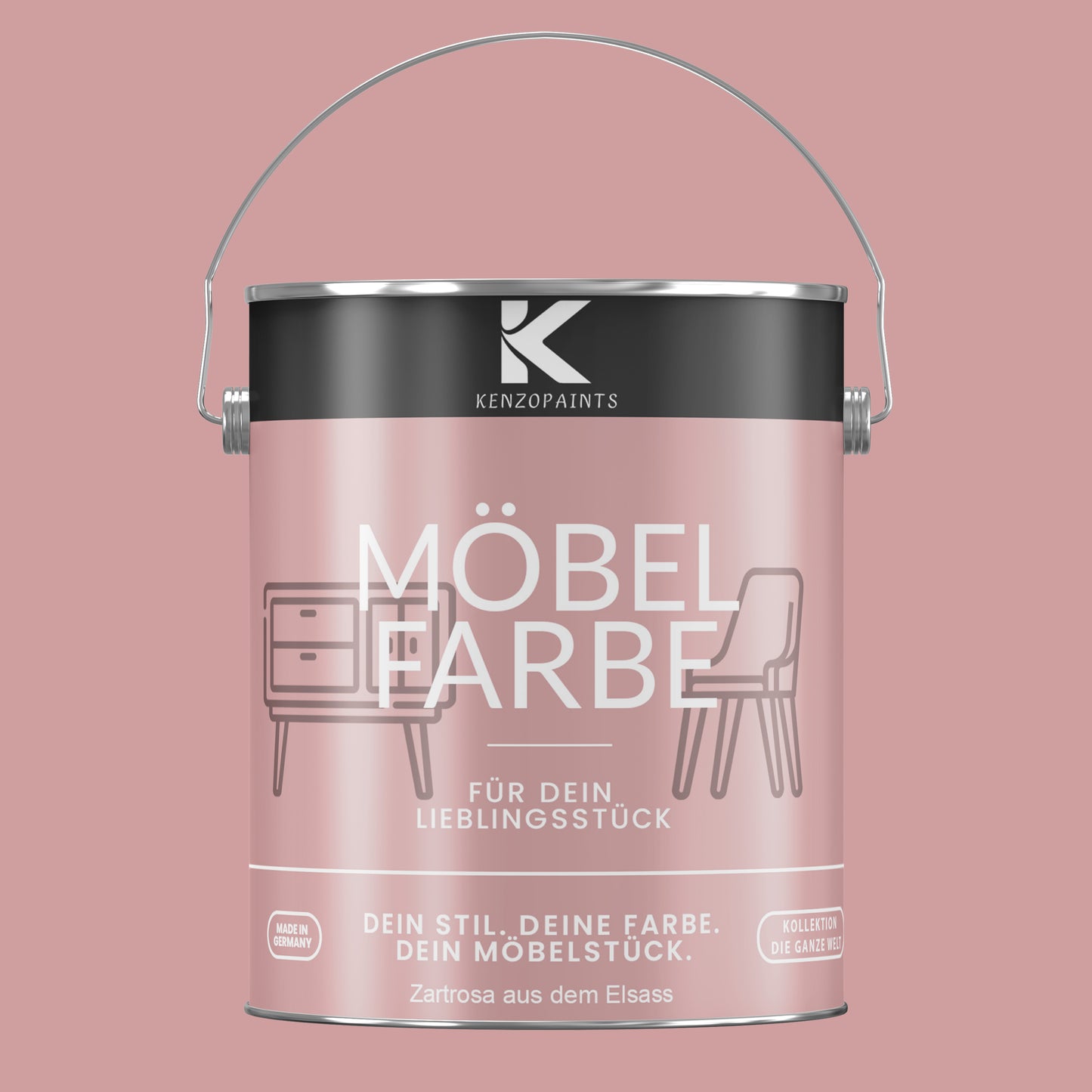 Kenzopaints Möbelfarbe - Zartrosa aus dem Elsass