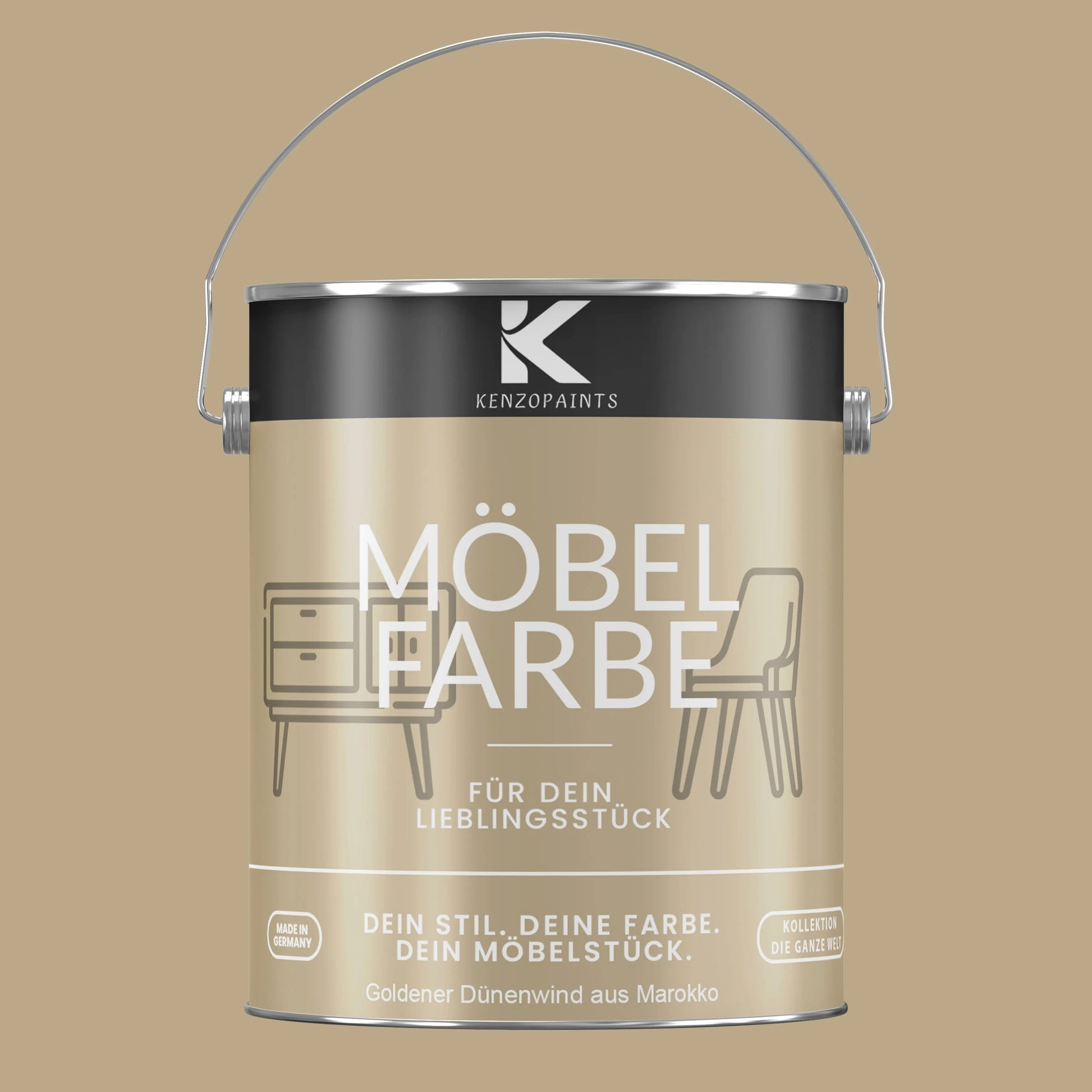 Kenzopaints Möbelfarbe - Goldener Dünenwind aus Marokko