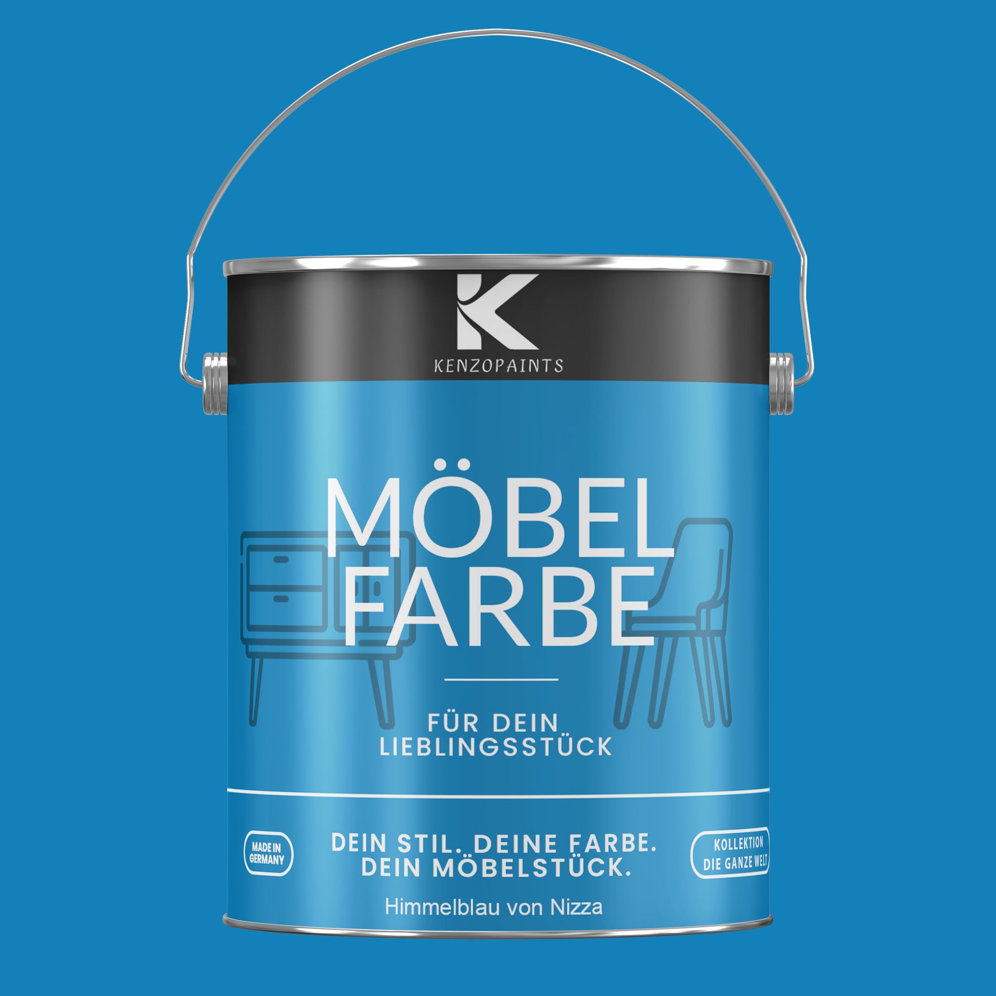 Kenzopaints Möbelfarbe - Himmelblau von Nizza