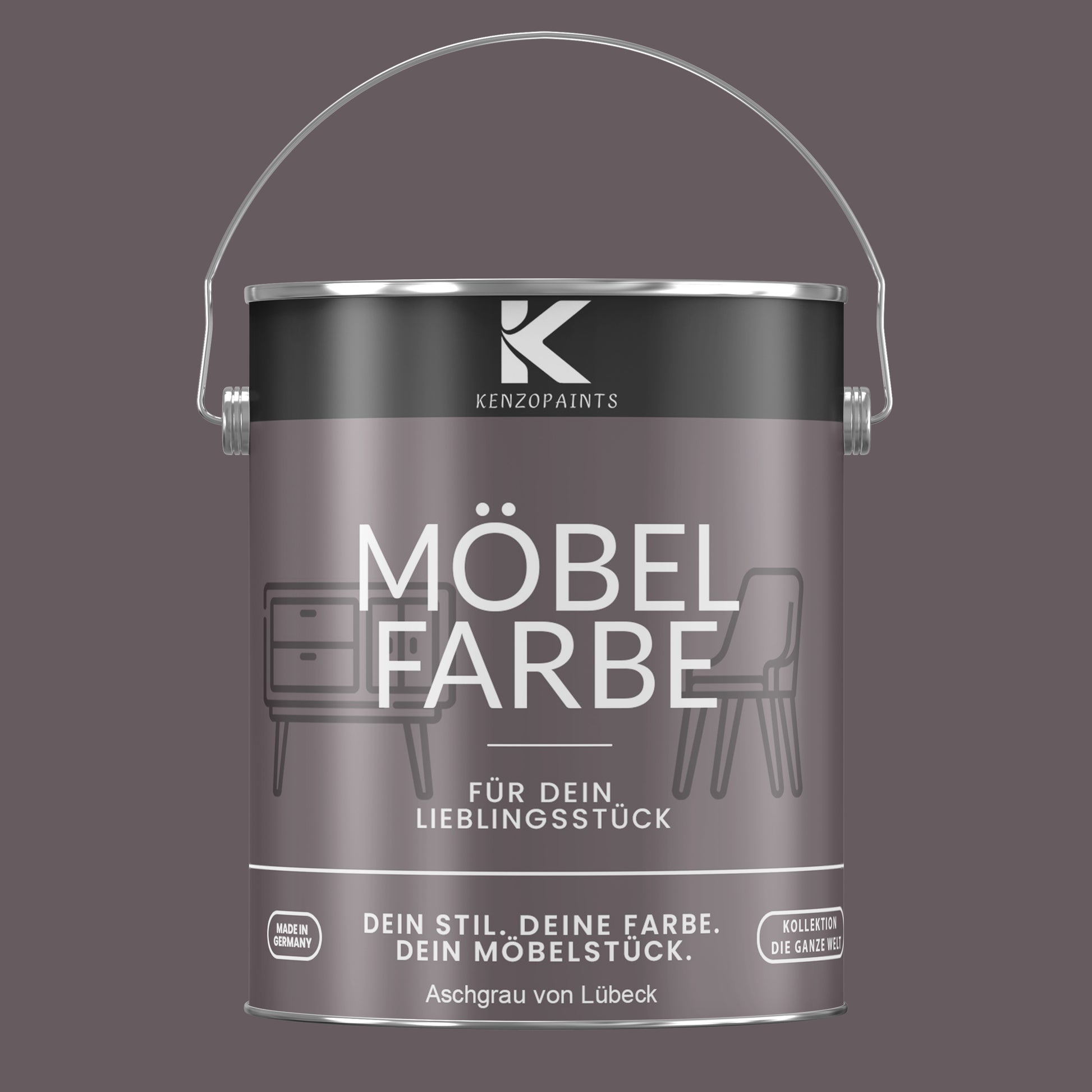 Kenzopaints Möbelfarbe - Aschgrau von Lübeck